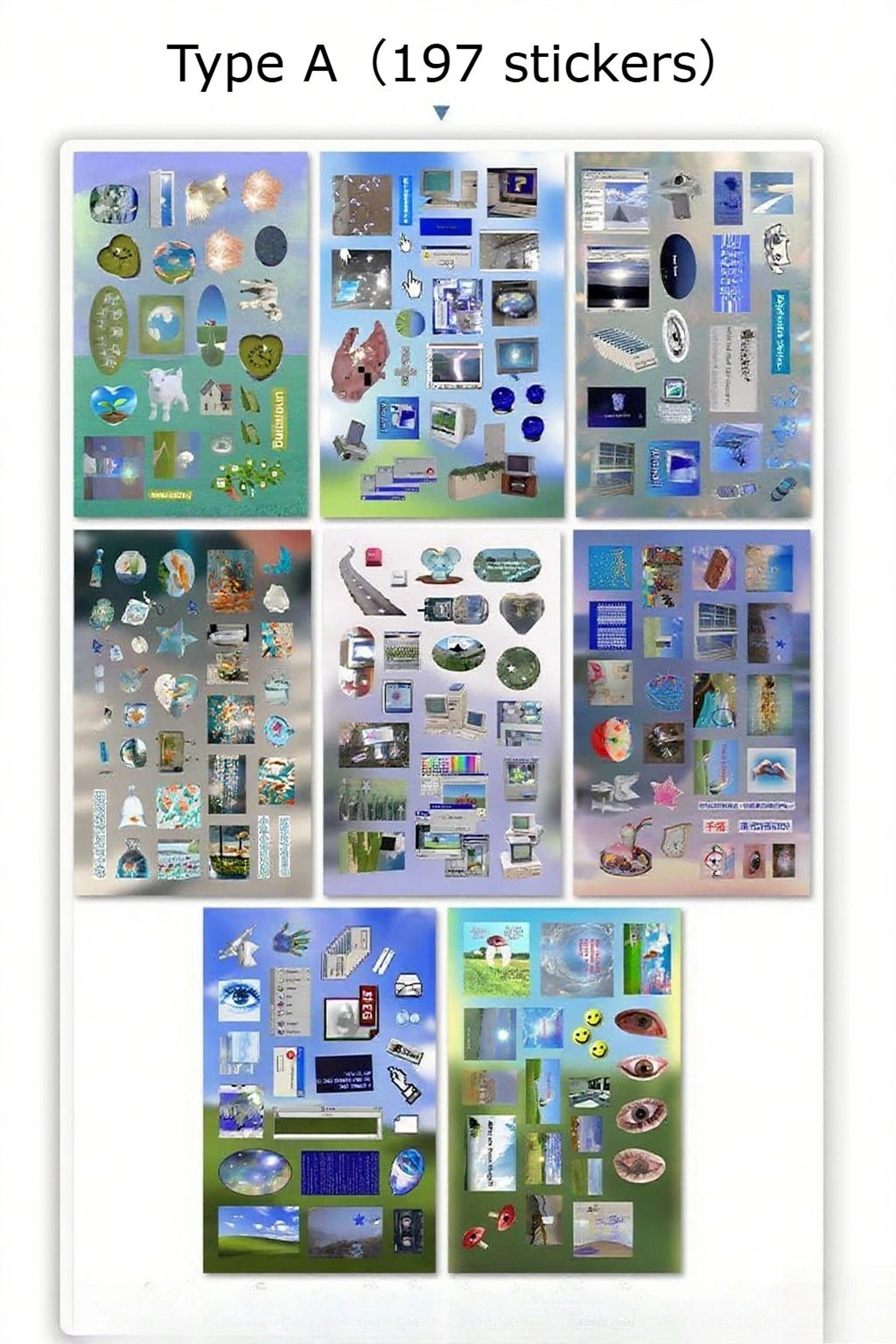 Retro Dreamcore Y2K Scrapbook Stickers 1