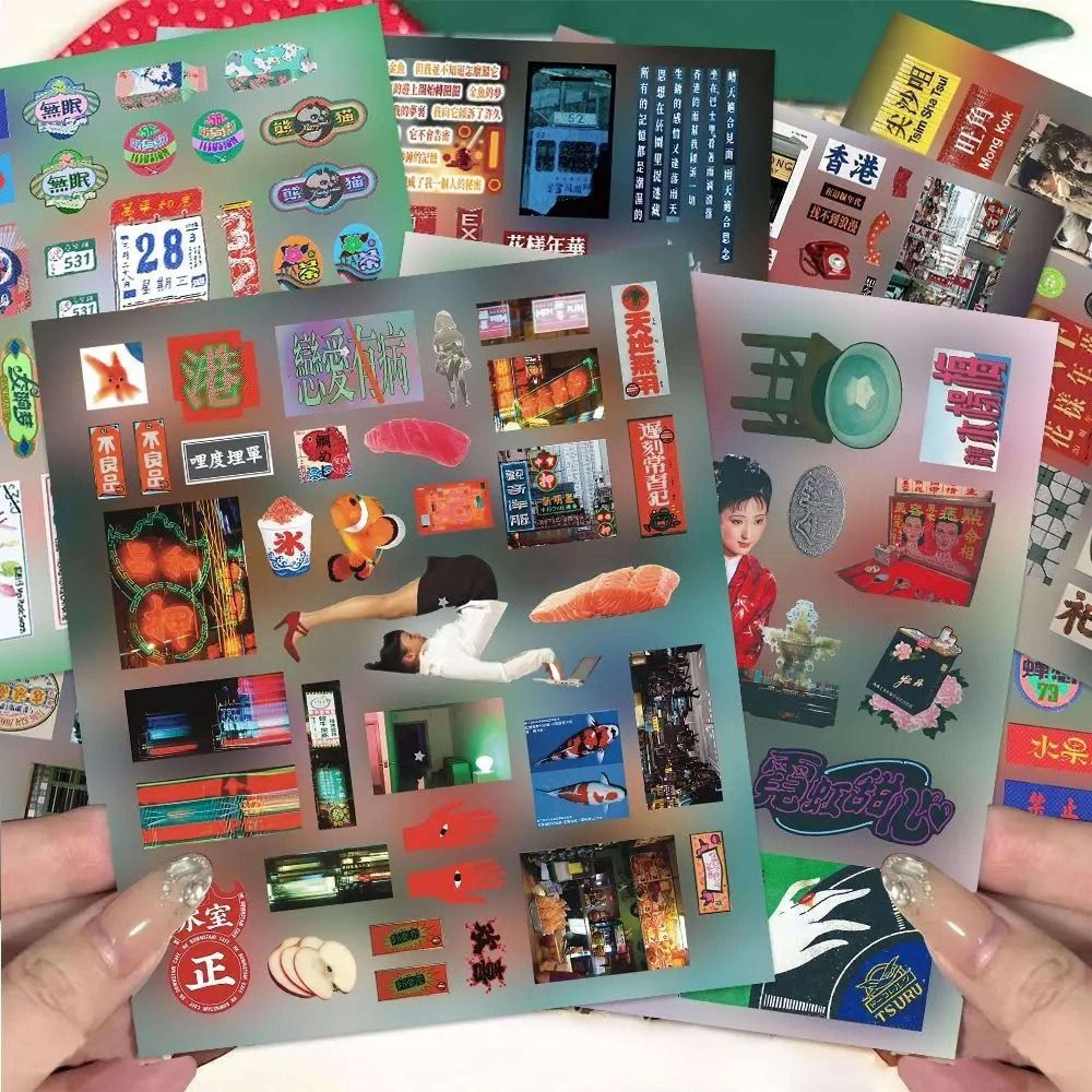 y2k dreamcore weirdcore scrapbook sticker set