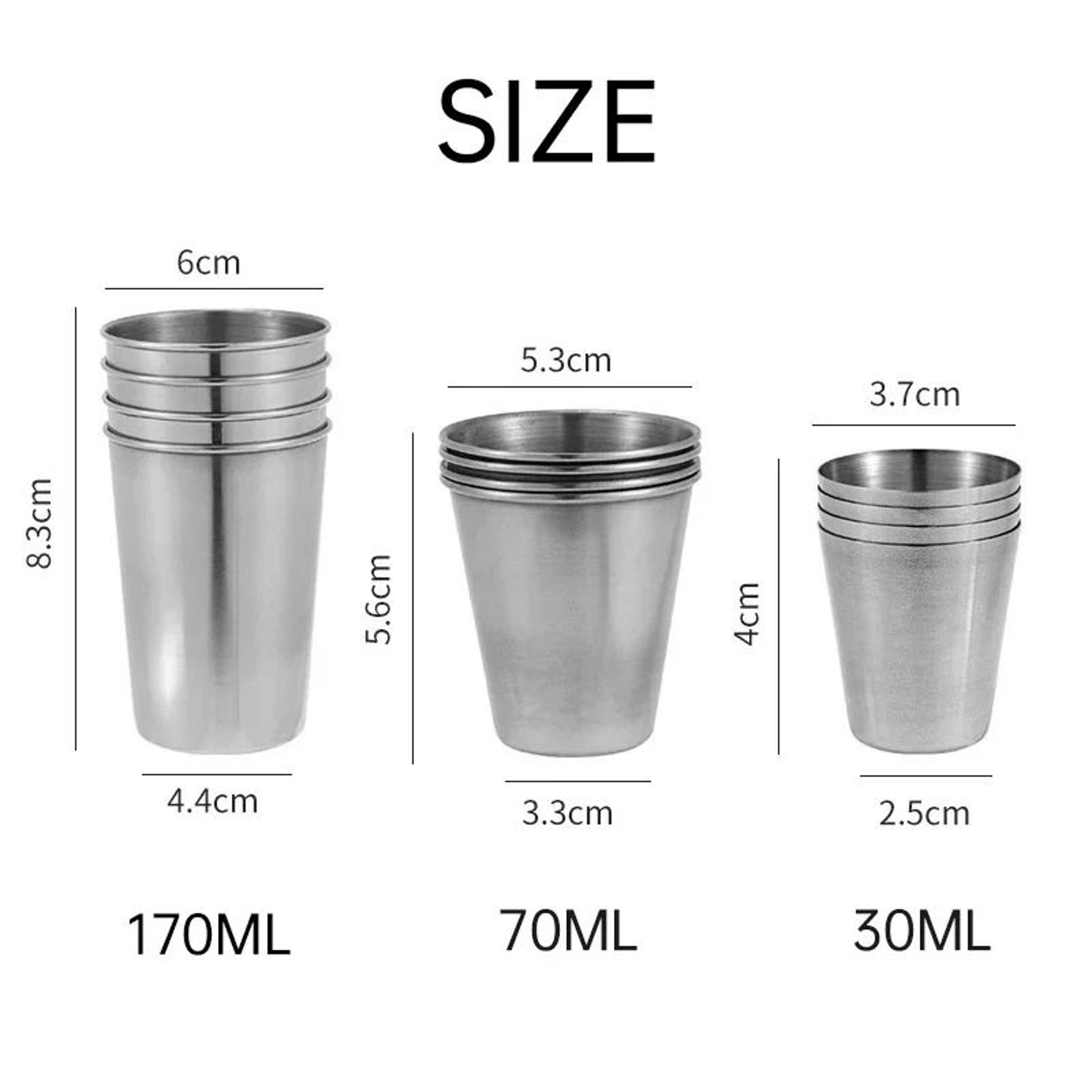 Portable Stainless Steel Camping Cups With Carry Case 4