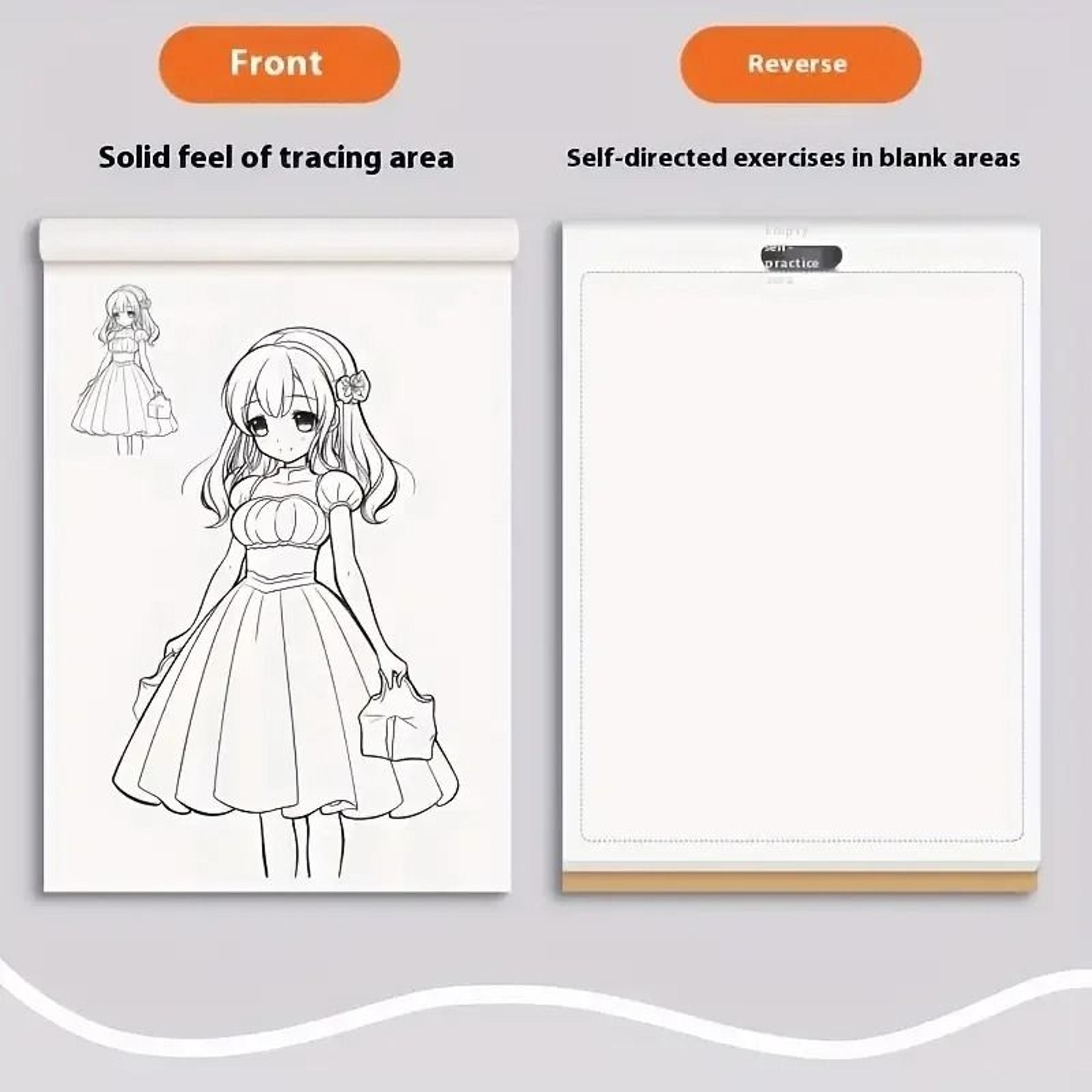 Easy Trace Anime Drawing Practice Book For Beginners 10