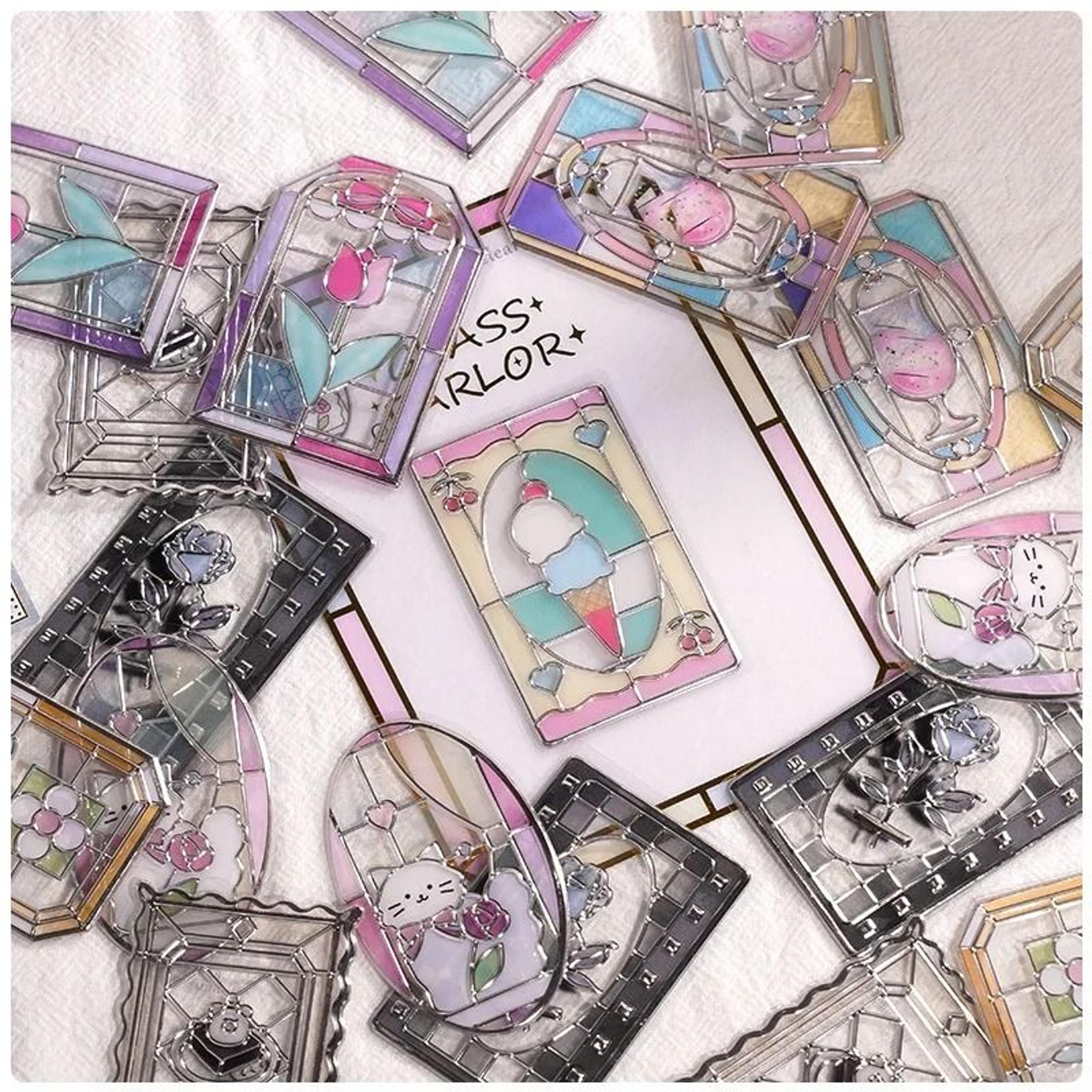 Kawaii Stained Glass 3D Scrapbook Stickers 6