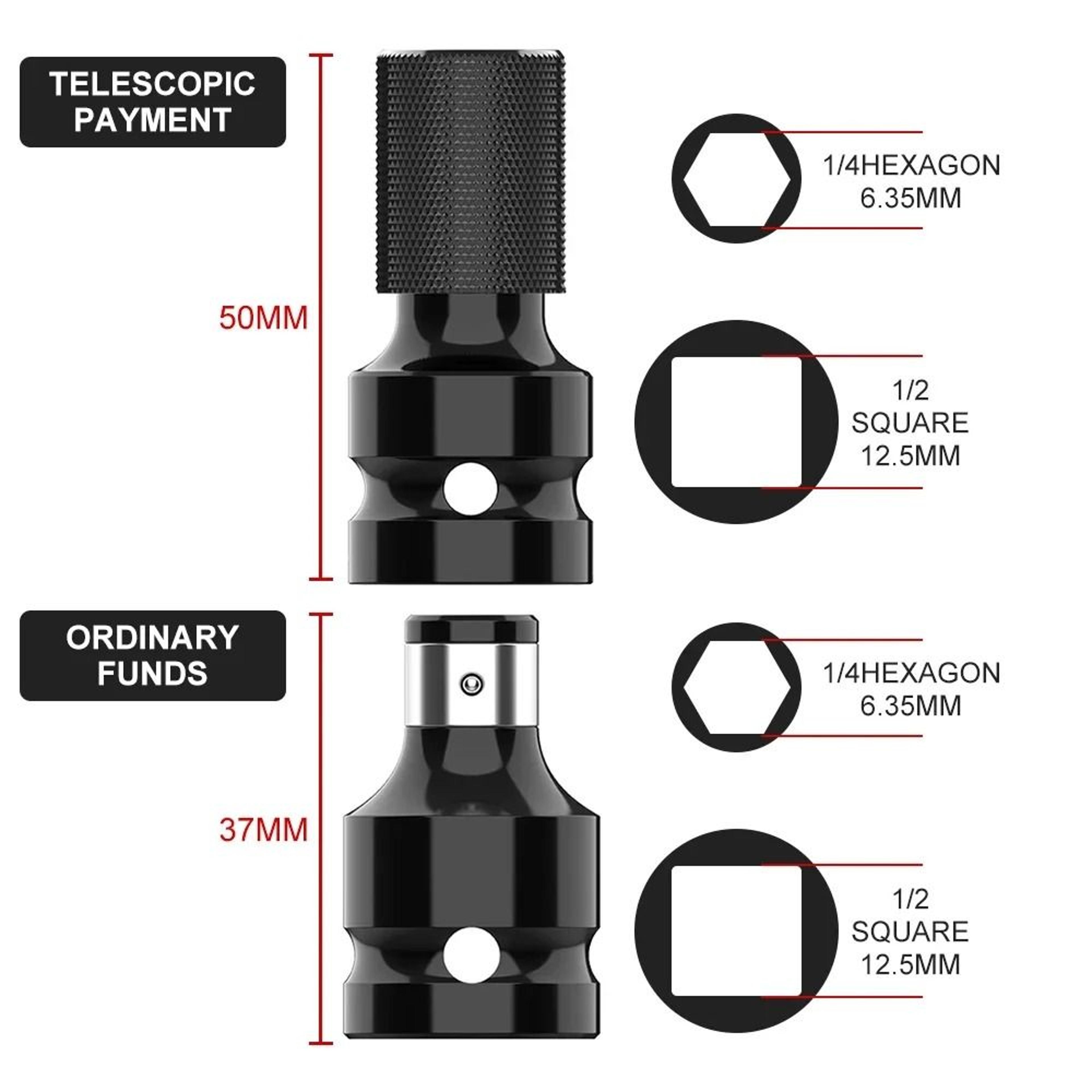 Quick Convert 1 2 Inch Square To 1 4 Inch Hex Adapter 10