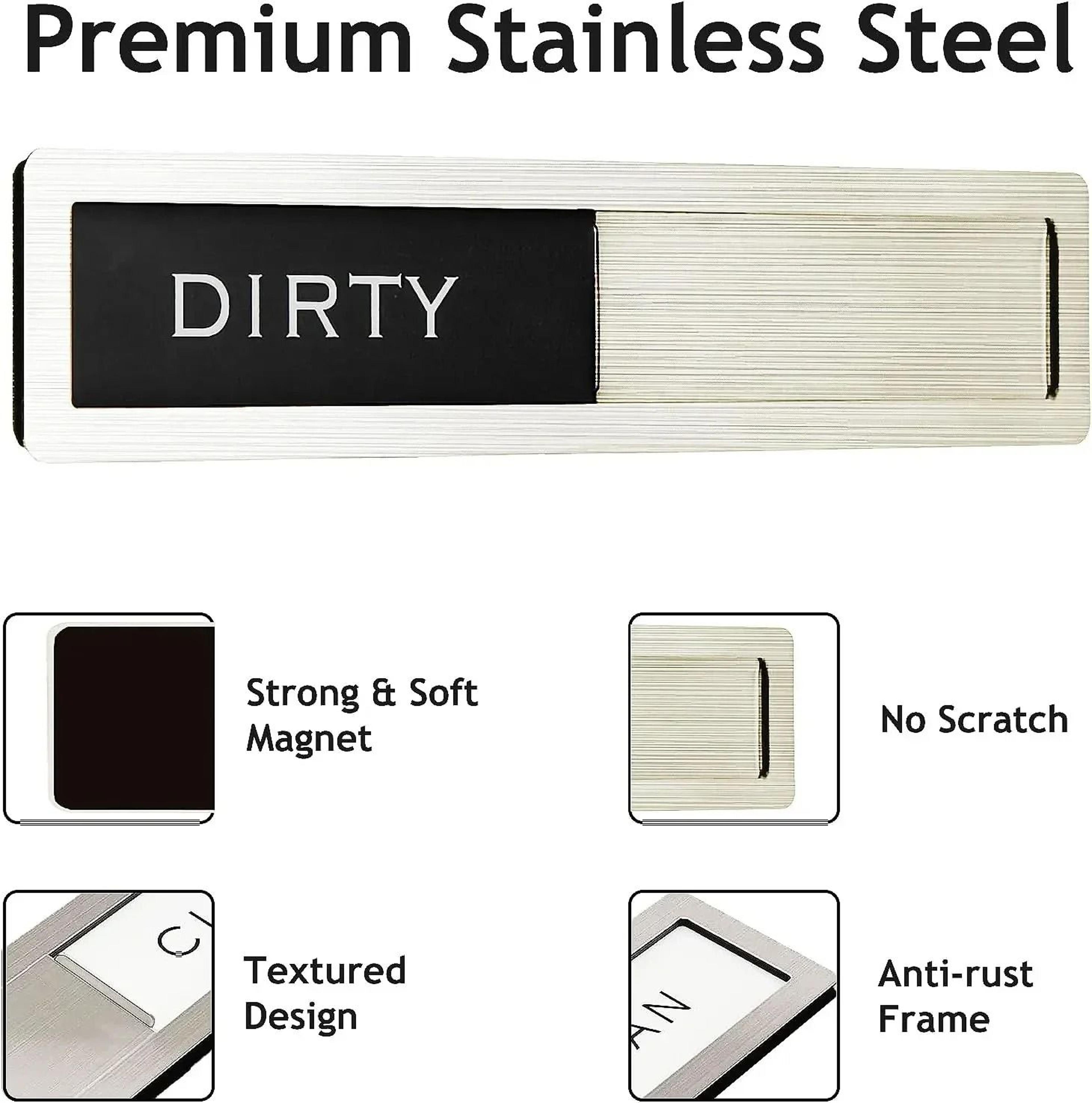 Easy Slide Dishwasher Clean Dirty Magnet Sign 3