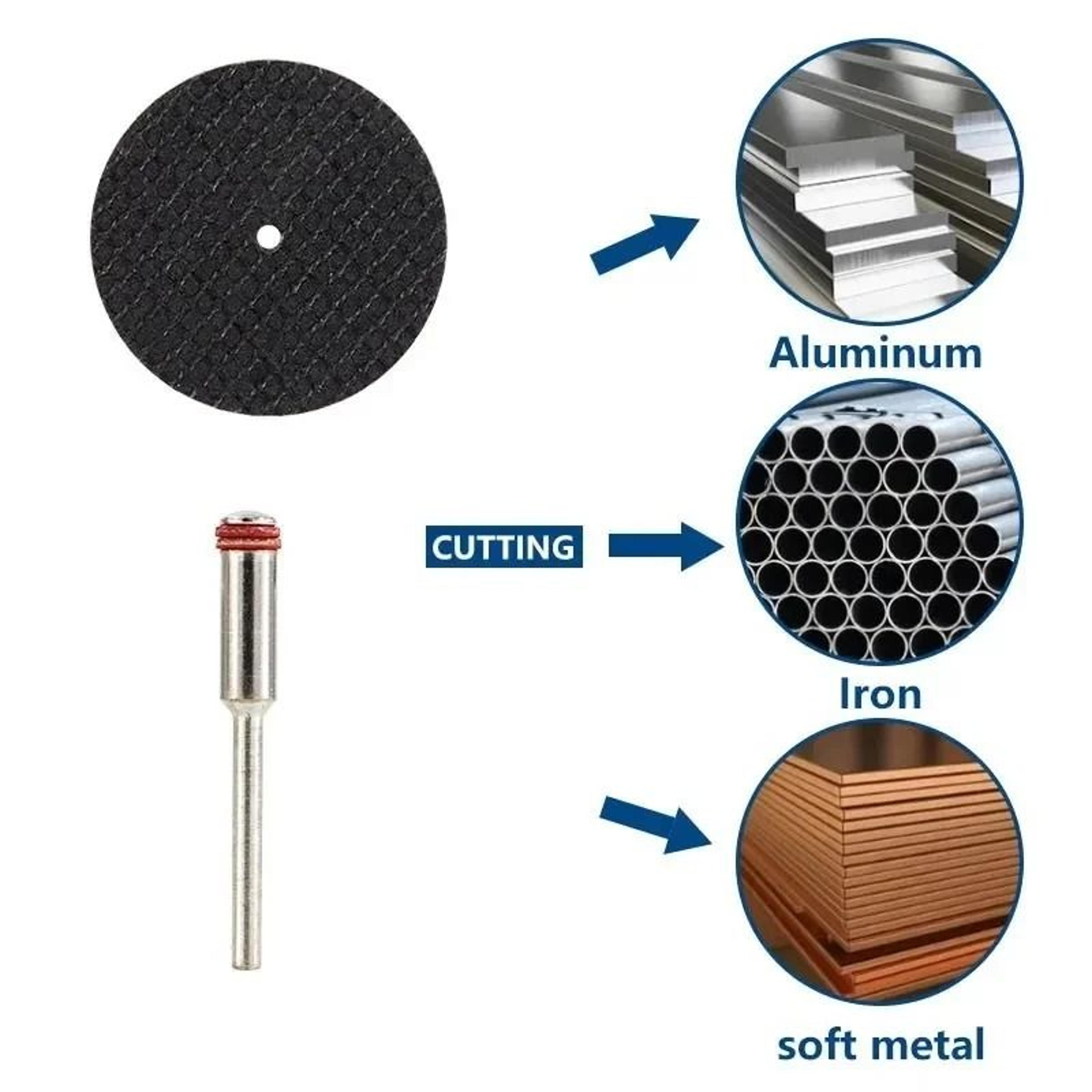Precision Cut 32mm Abrasive Cutting Disc Set With Mandrels 1