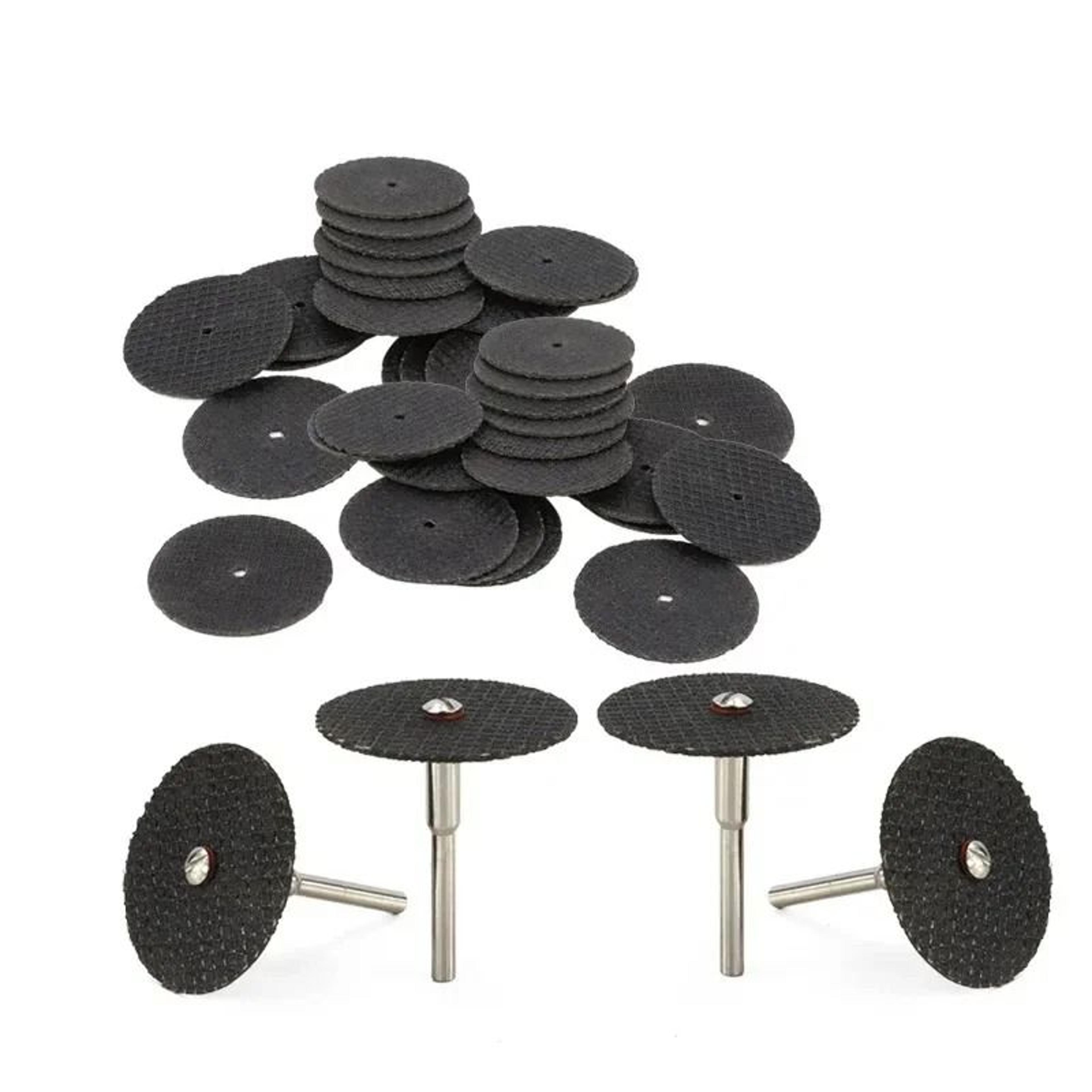 Precision Cut 32mm Abrasive Cutting Disc Set With Mandrels 0