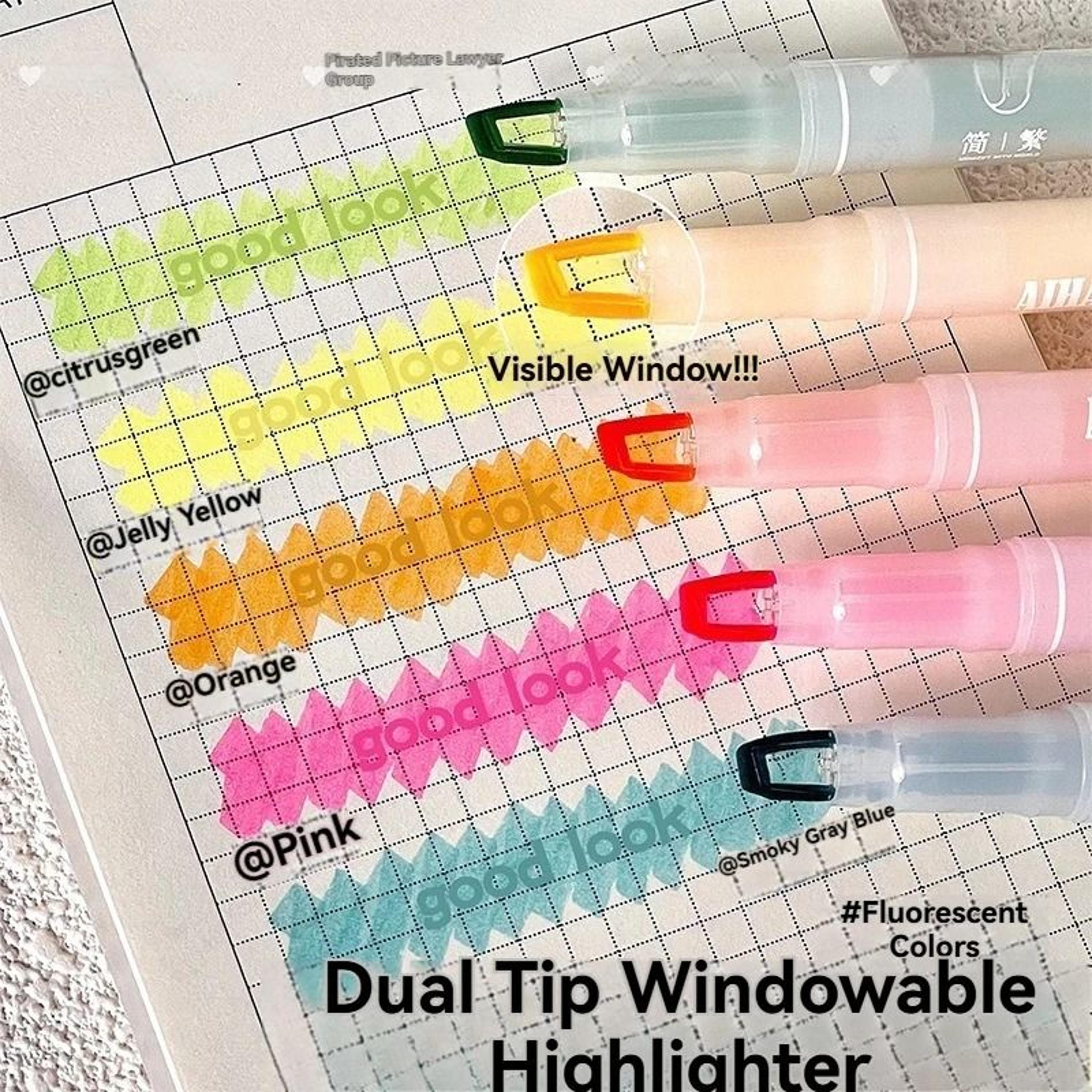 ClearView Dual Tip Pastel Highlighter Pen Set 9