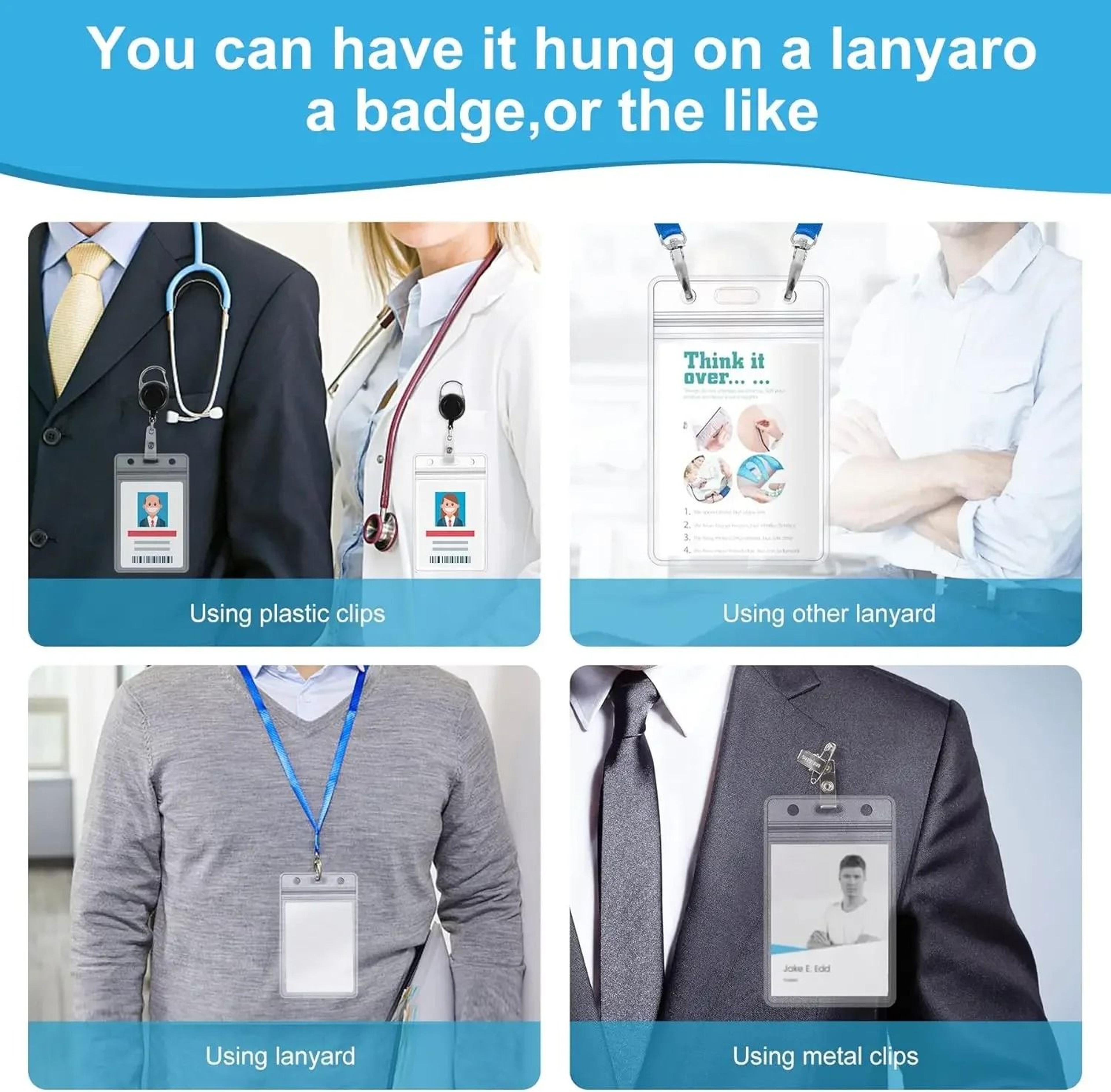 ClearGuard Waterproof Vertical ID Badge Holders 4
