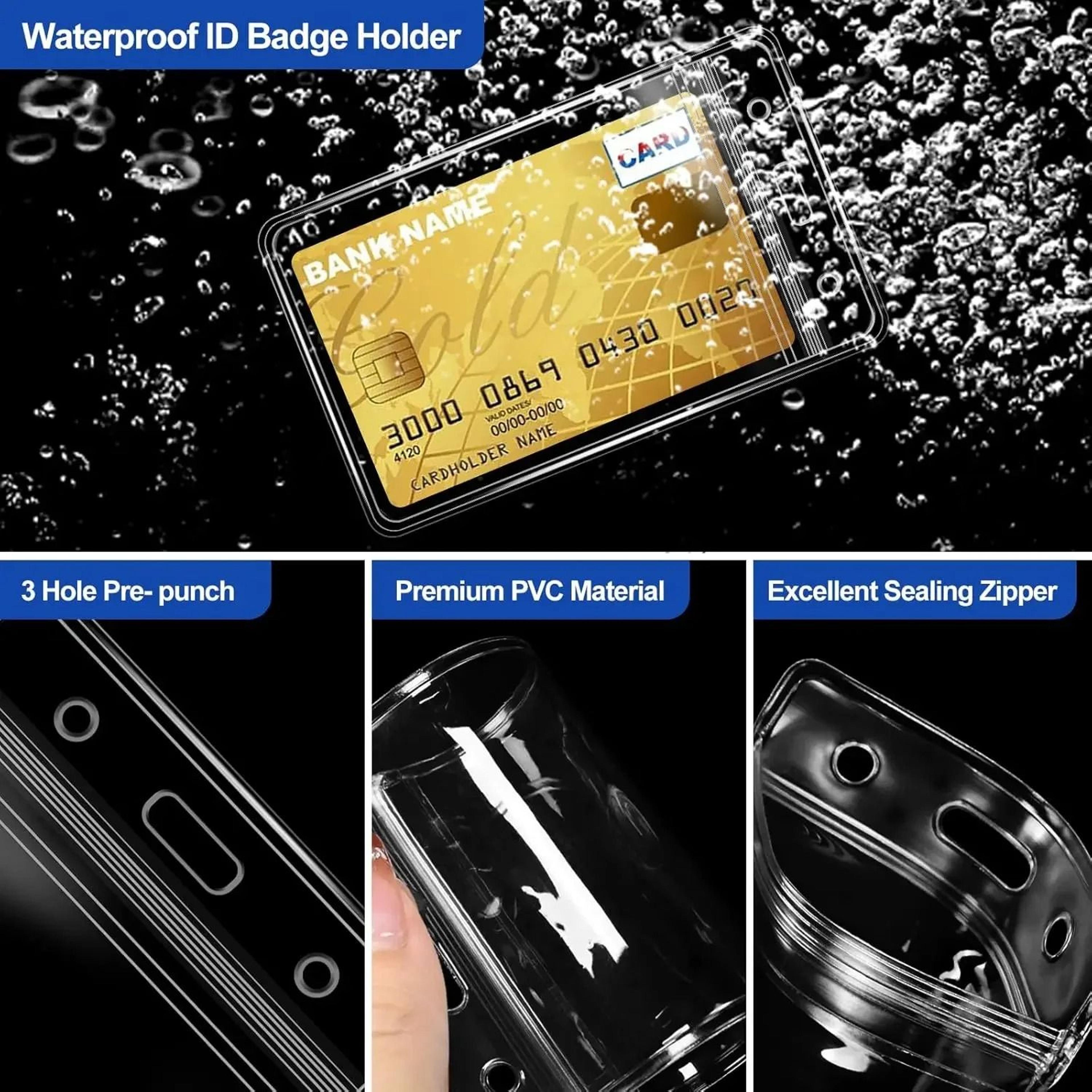 ClearGuard Waterproof Vertical ID Badge Holders 5