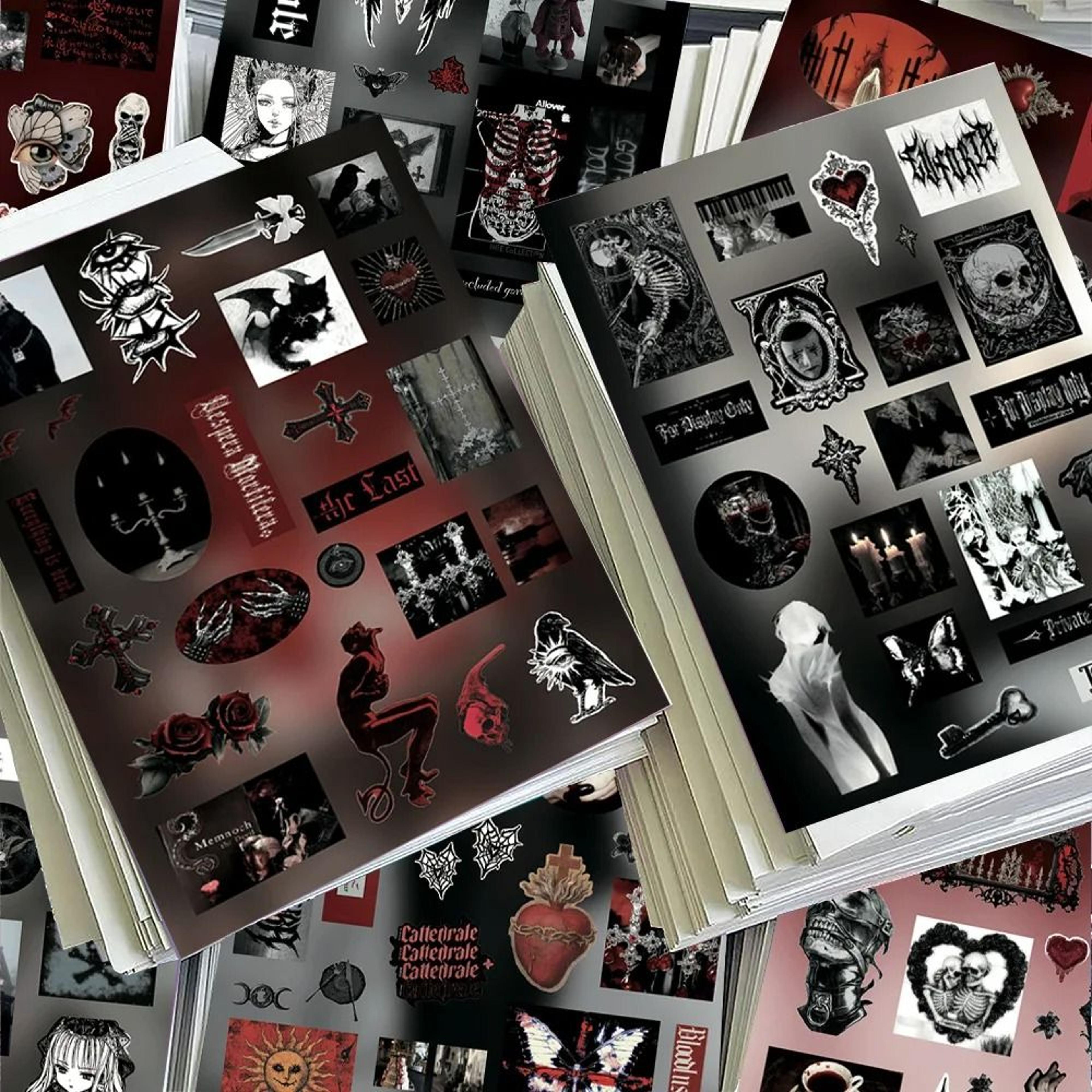 Noir Raven Feather Gothic Stickers For Dark Journals And Collages 6