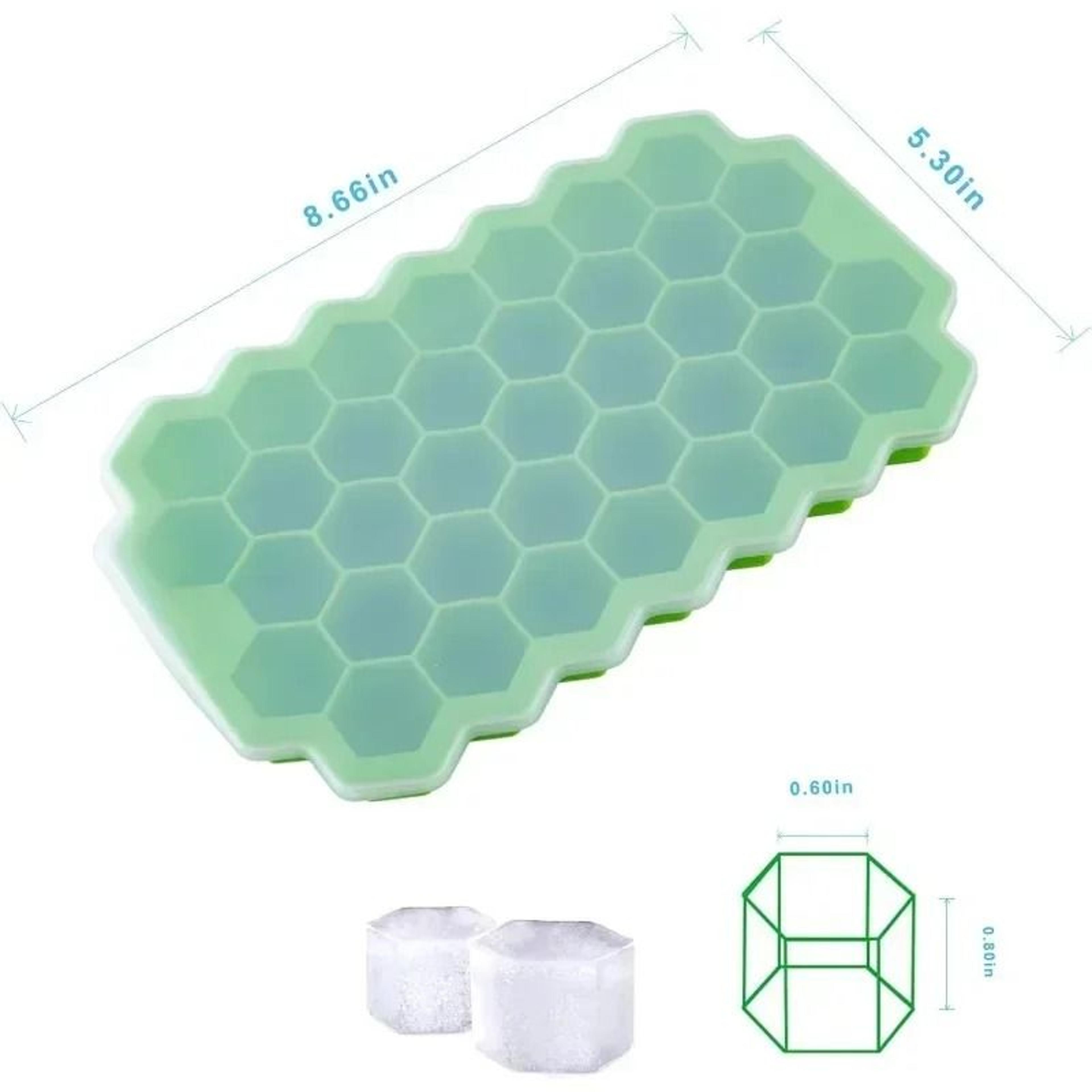 Easy Release Silicone Honeycomb Ice Cube Tray With Lid For Cold Drinks 10