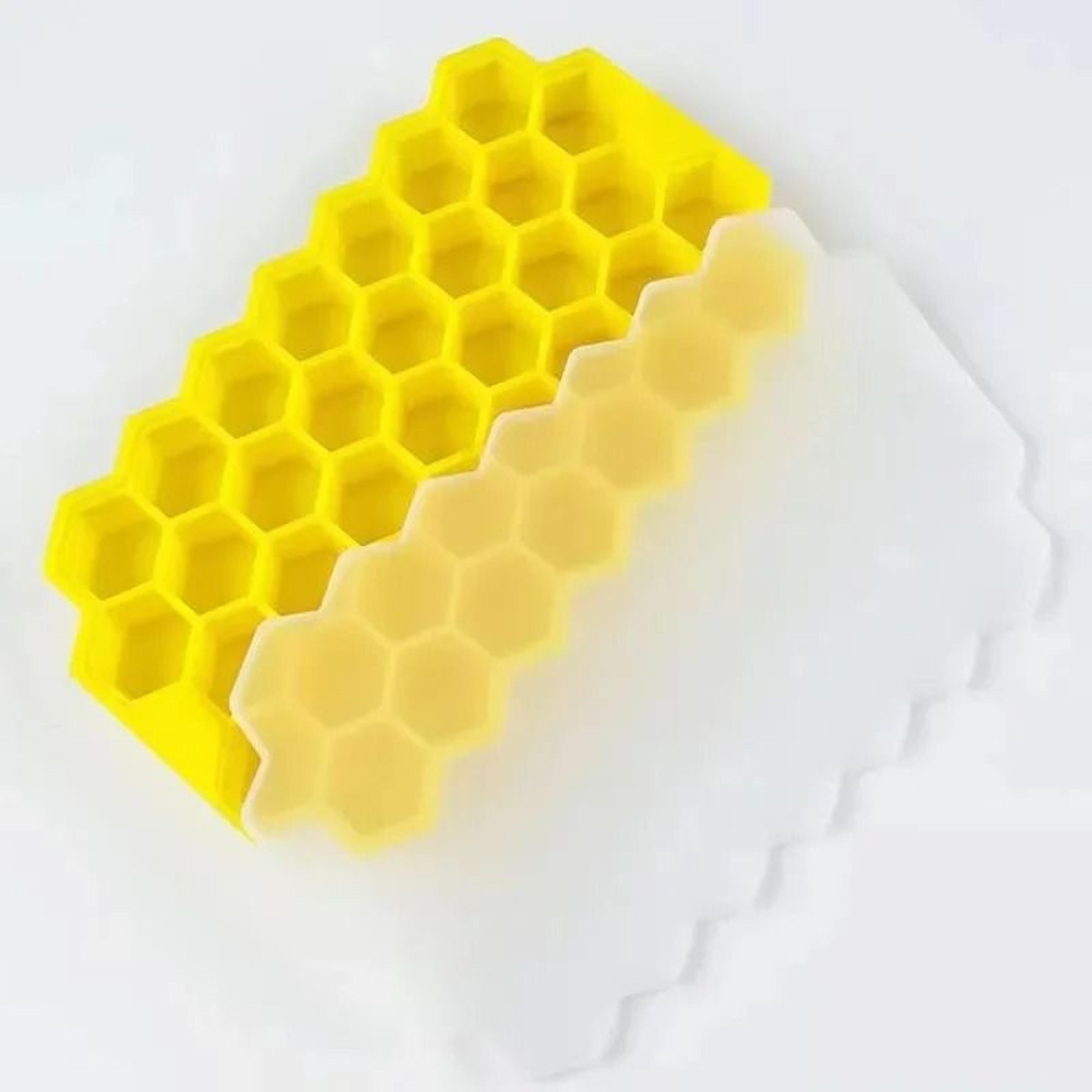 Easy Release Silicone Honeycomb Ice Cube Tray With Lid For Cold Drinks 3
