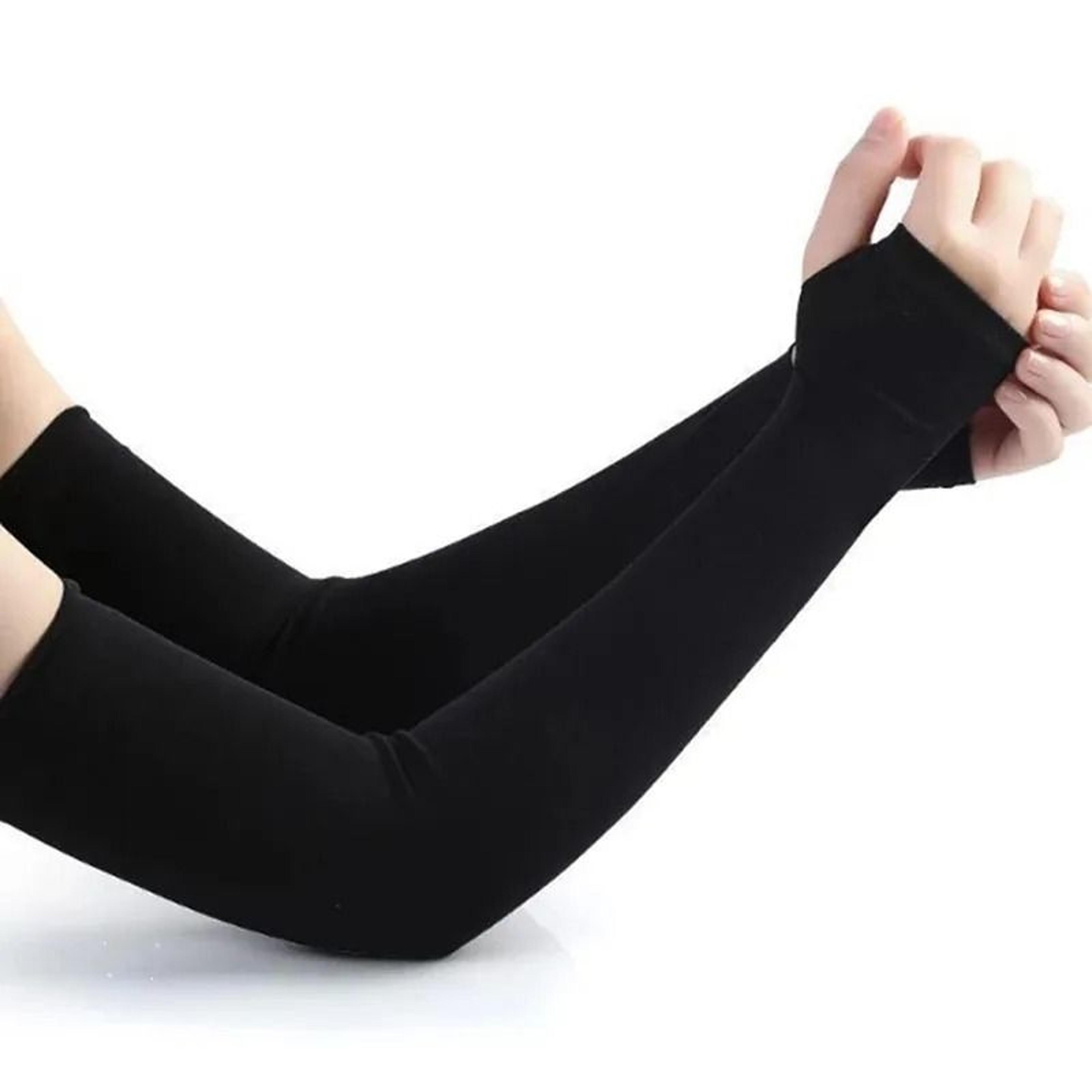 Cooling Ice Silk UV Protection Arm Sleeves With Hand Covers For Outdoor Activities 2