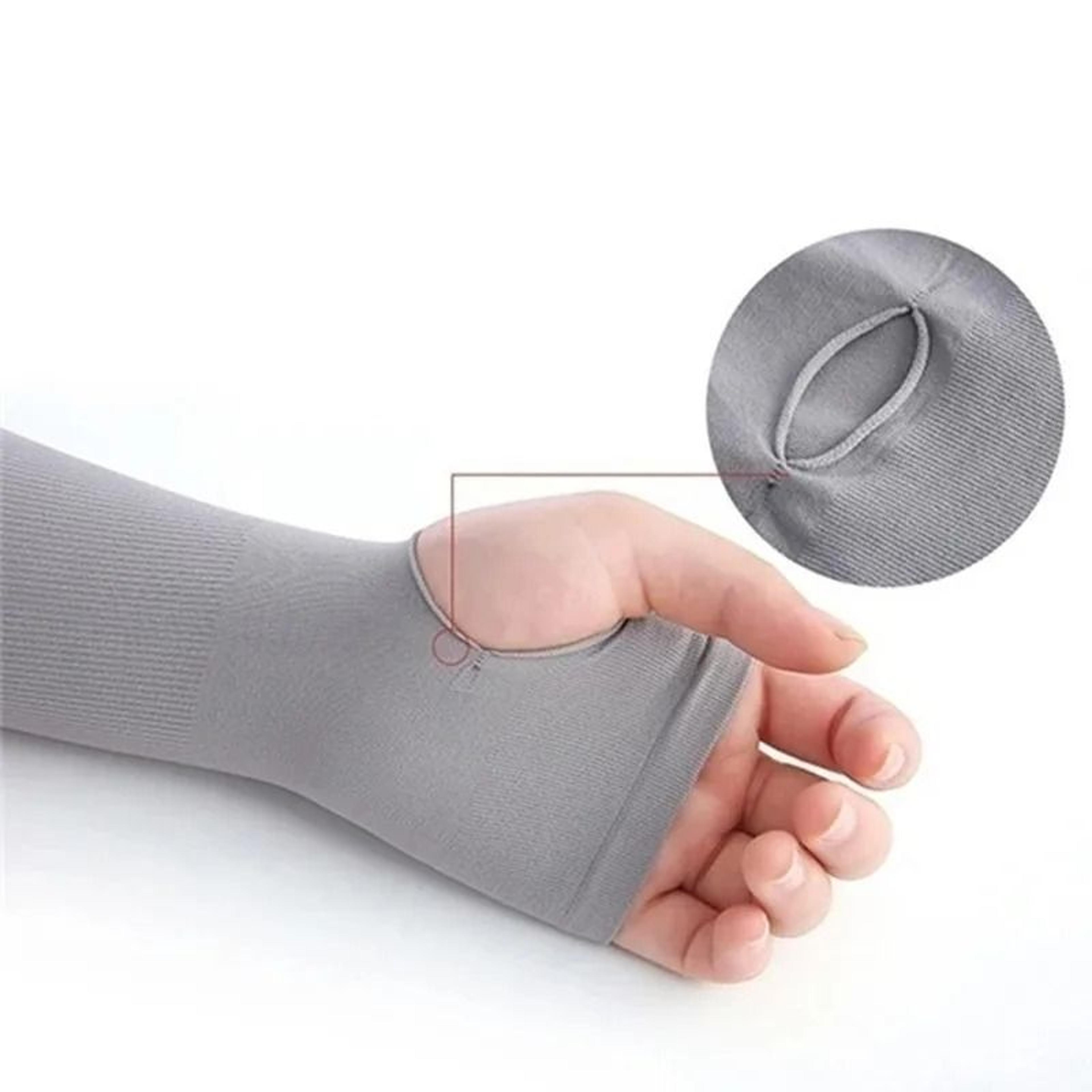 Cooling Ice Silk UV Protection Arm Sleeves With Hand Covers For Outdoor Activities 19