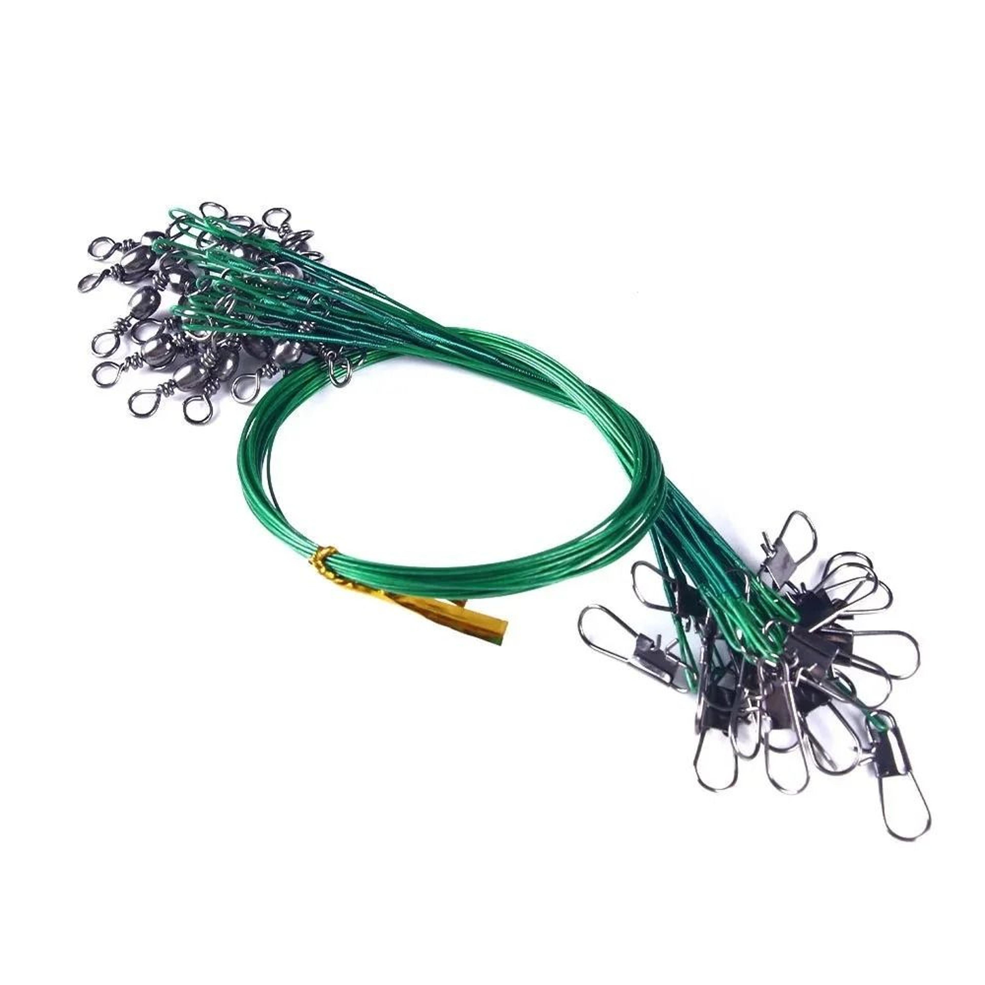 Anti Bite Steel Wire Fishing Leaders With Swivel 15