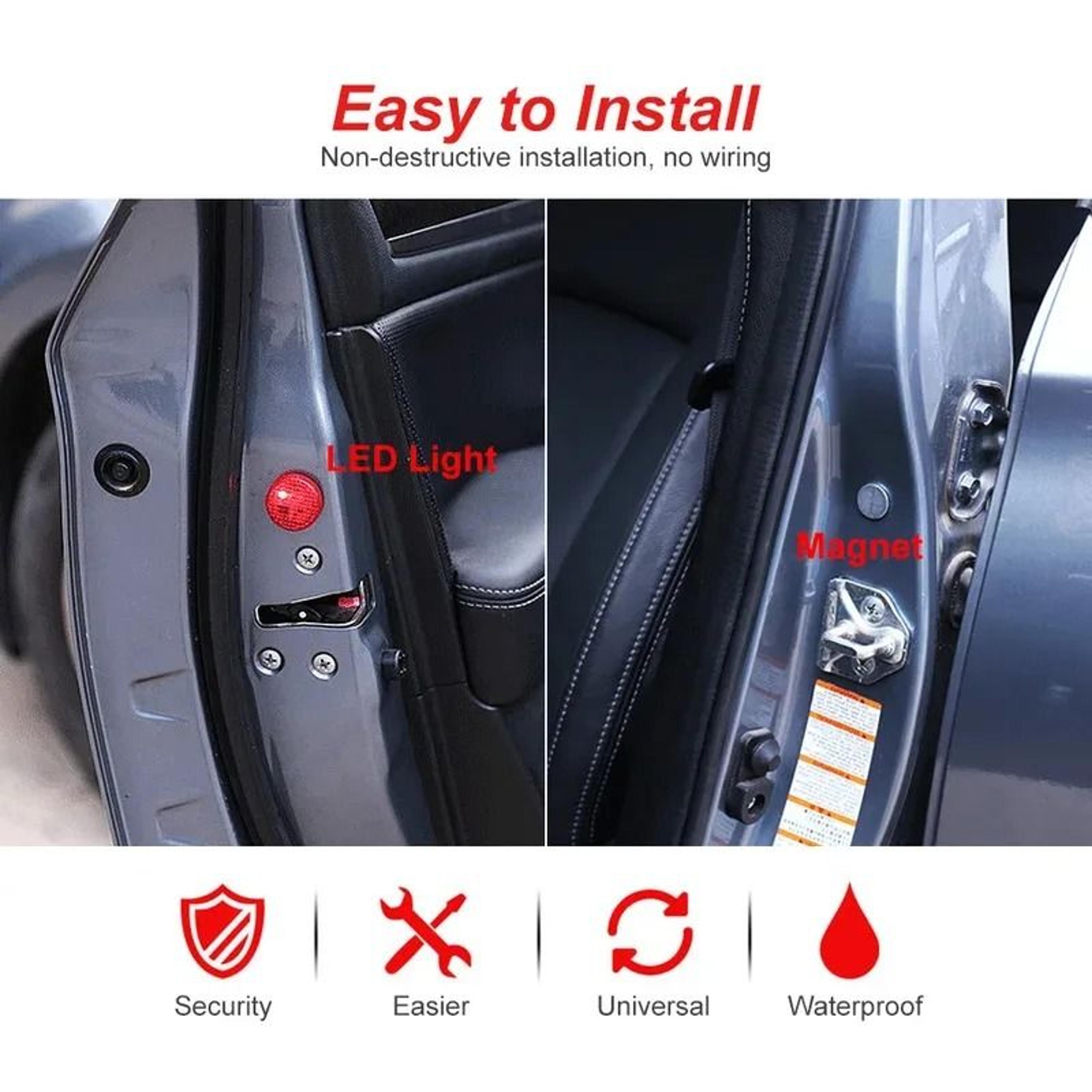 Magnetic Sensor Car Door Safety Warning Lights 15