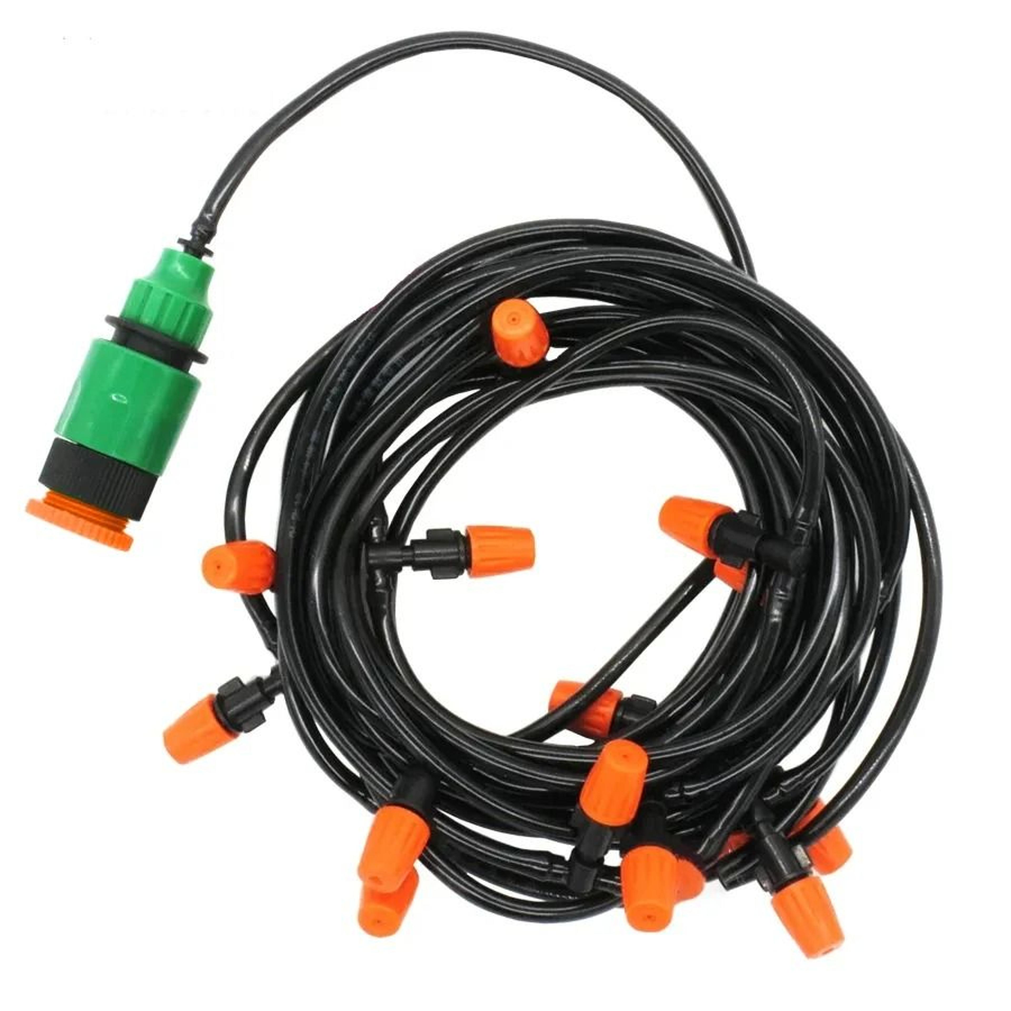 Automatic Garden Misting Irrigation Kit With Fog Nozzles And PE Hose Connectors 5