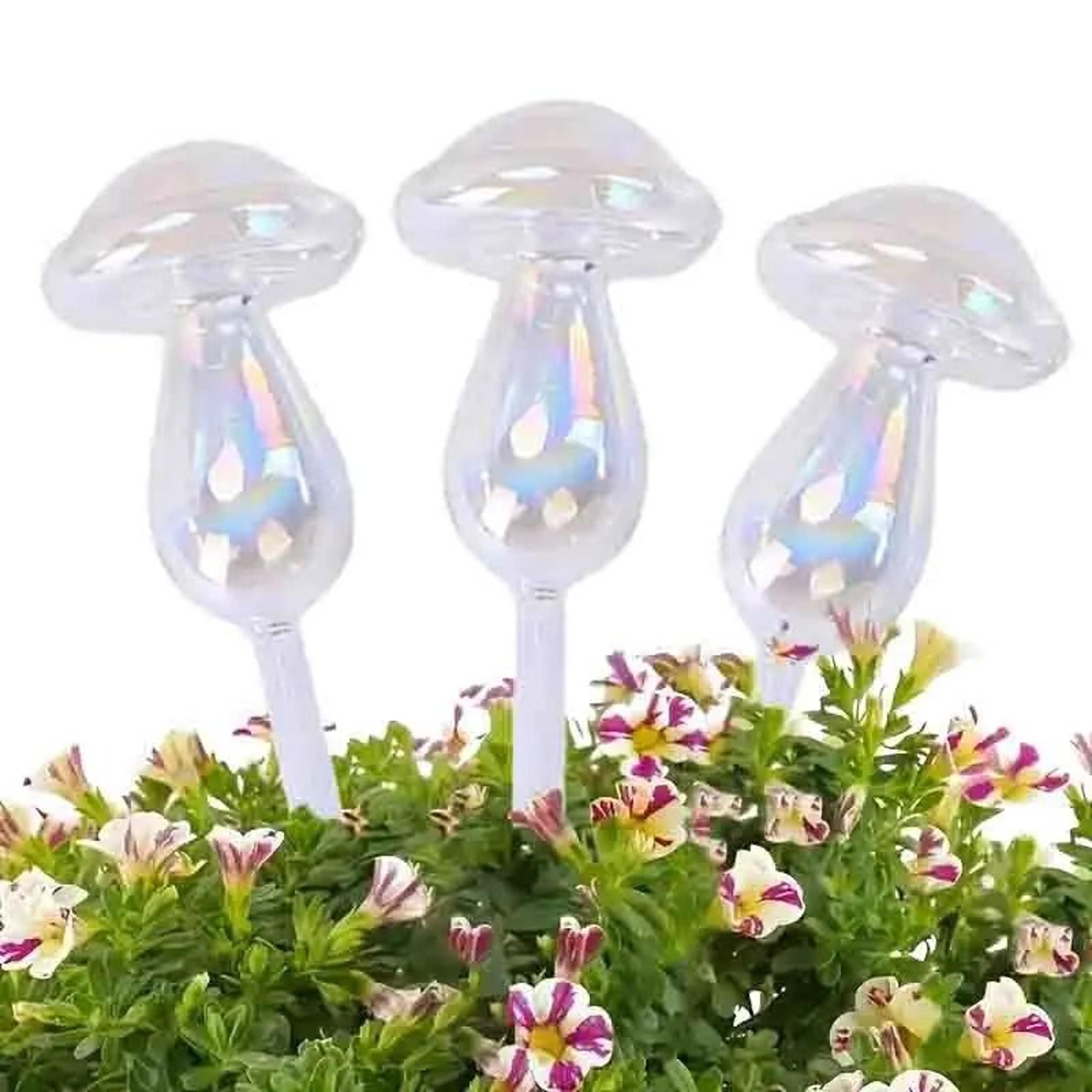 decorative glass mushroom self watering bulbs for indoor outdoor potted plant care