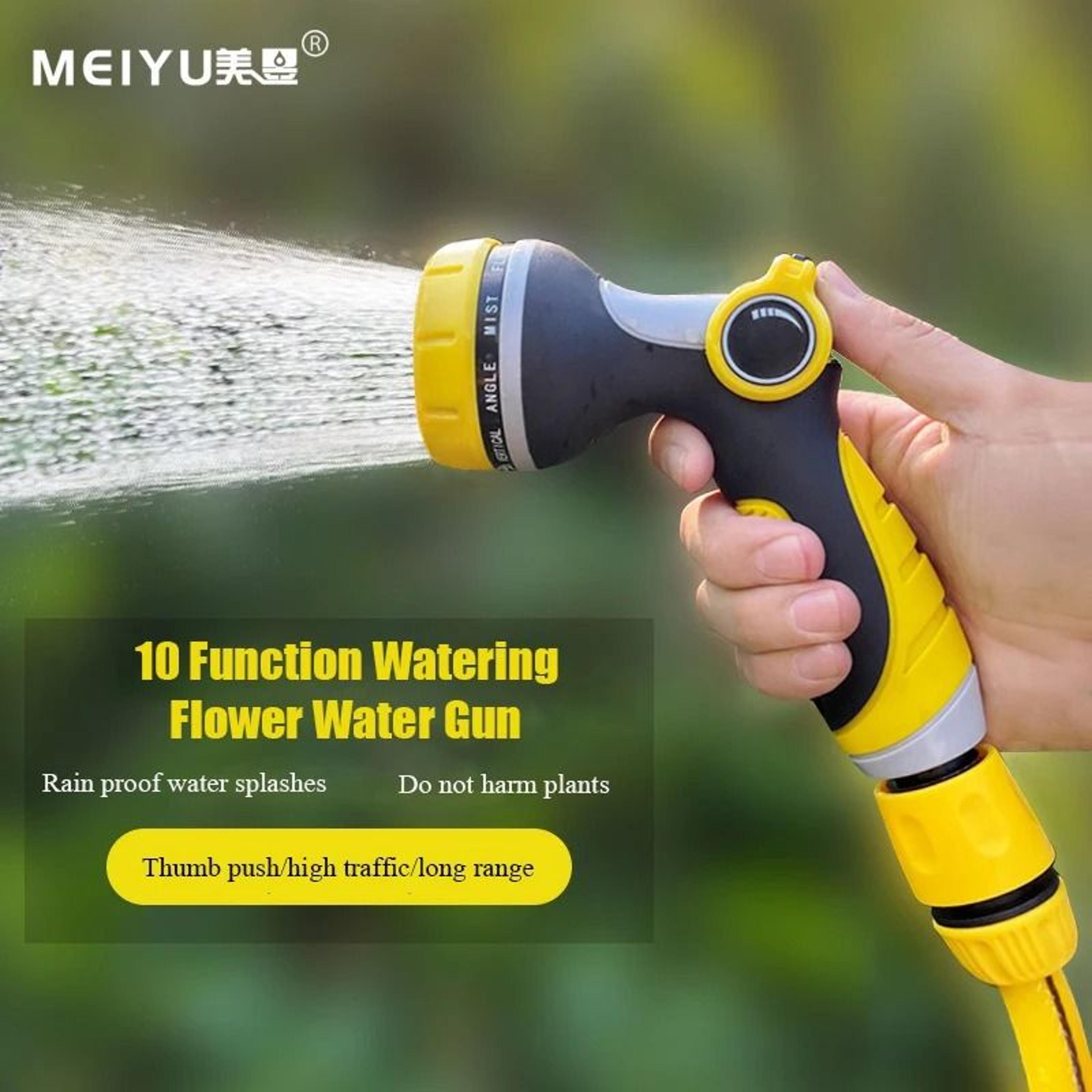 Ten Mode High Pressure Garden Spray Gun With Ten Meter Water Hose 9