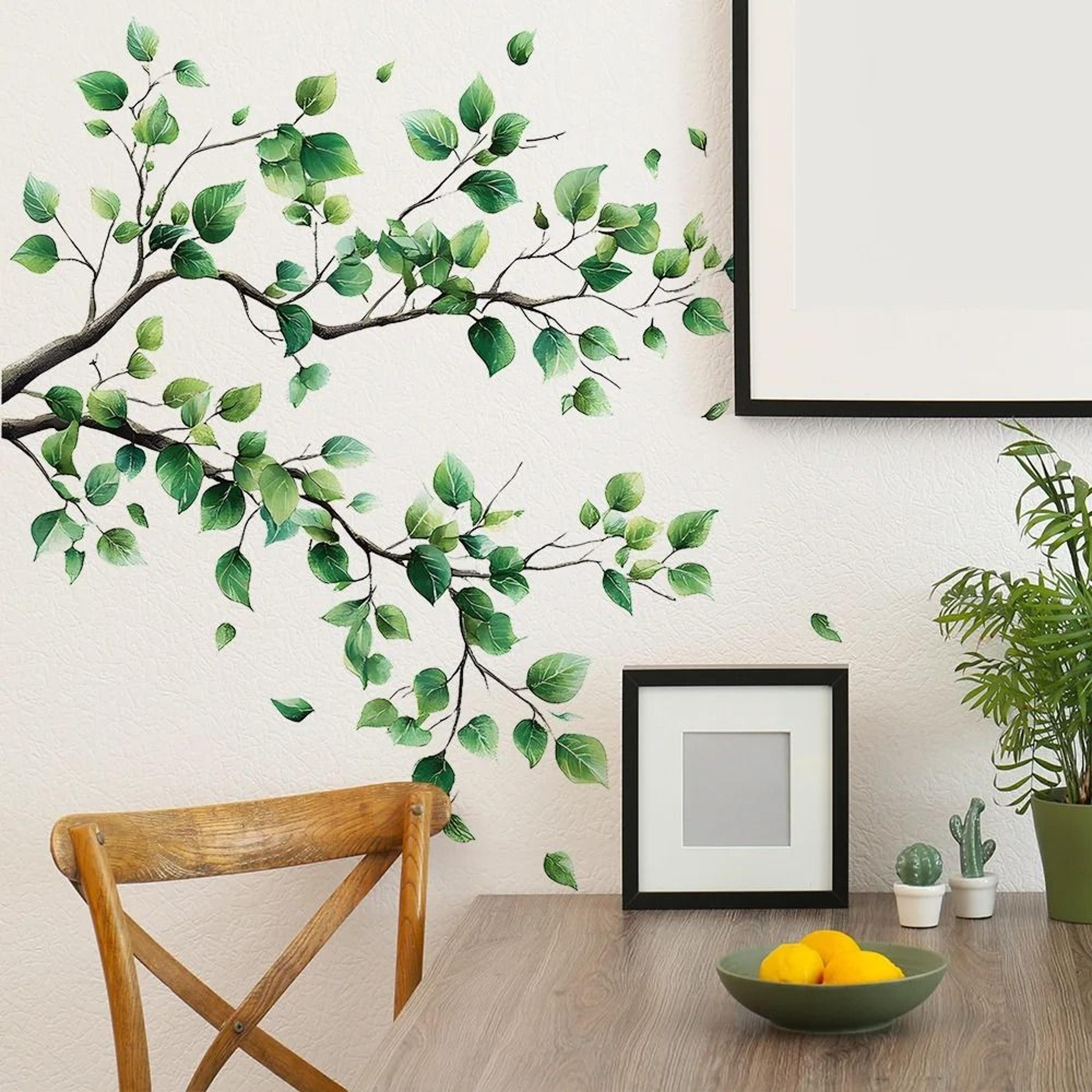 botanical branch and leaf wall sticker for fresh nature inspired decor