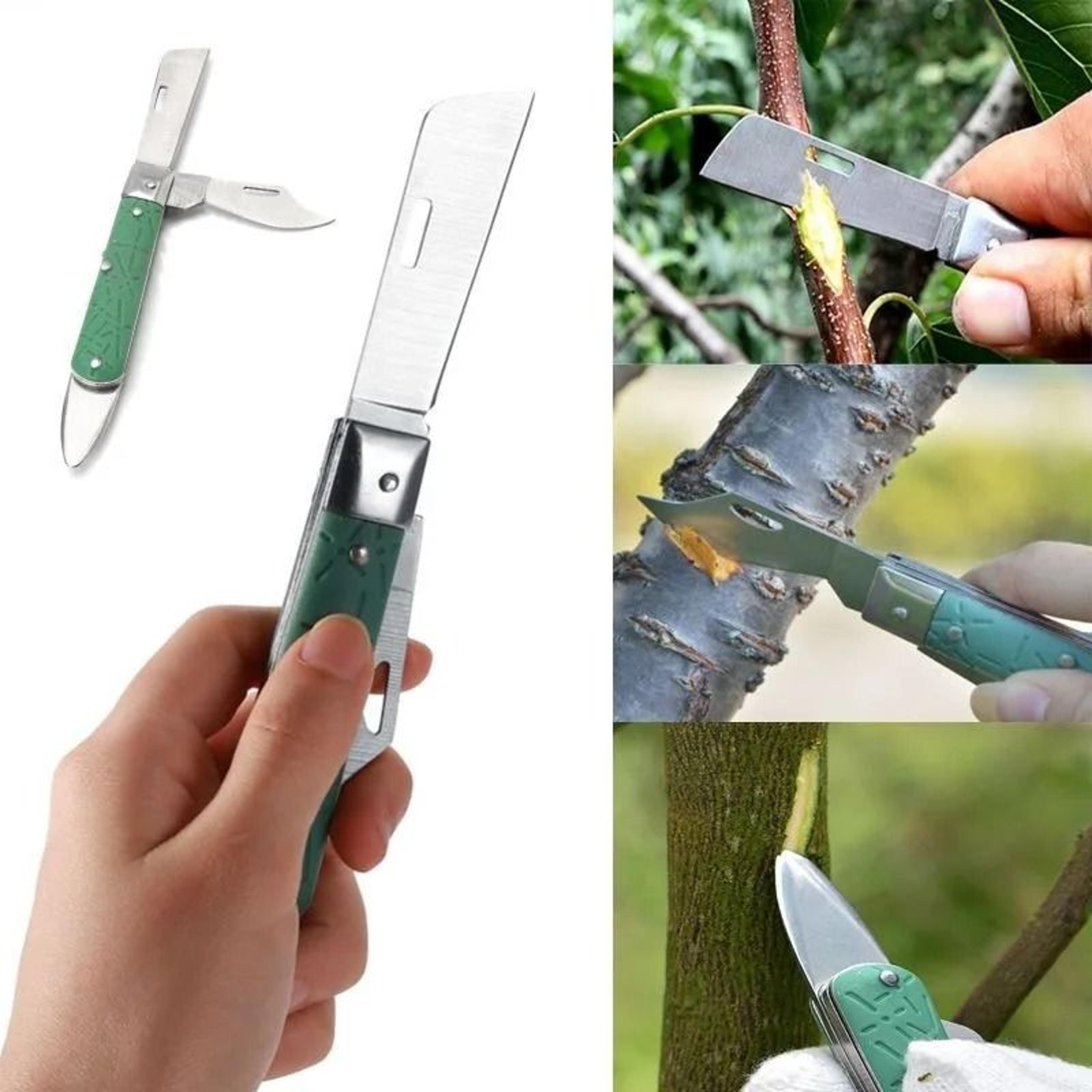 Dual Blade Folding Grafting Knife For Fruit Trees Budding And Pruning Tool 2