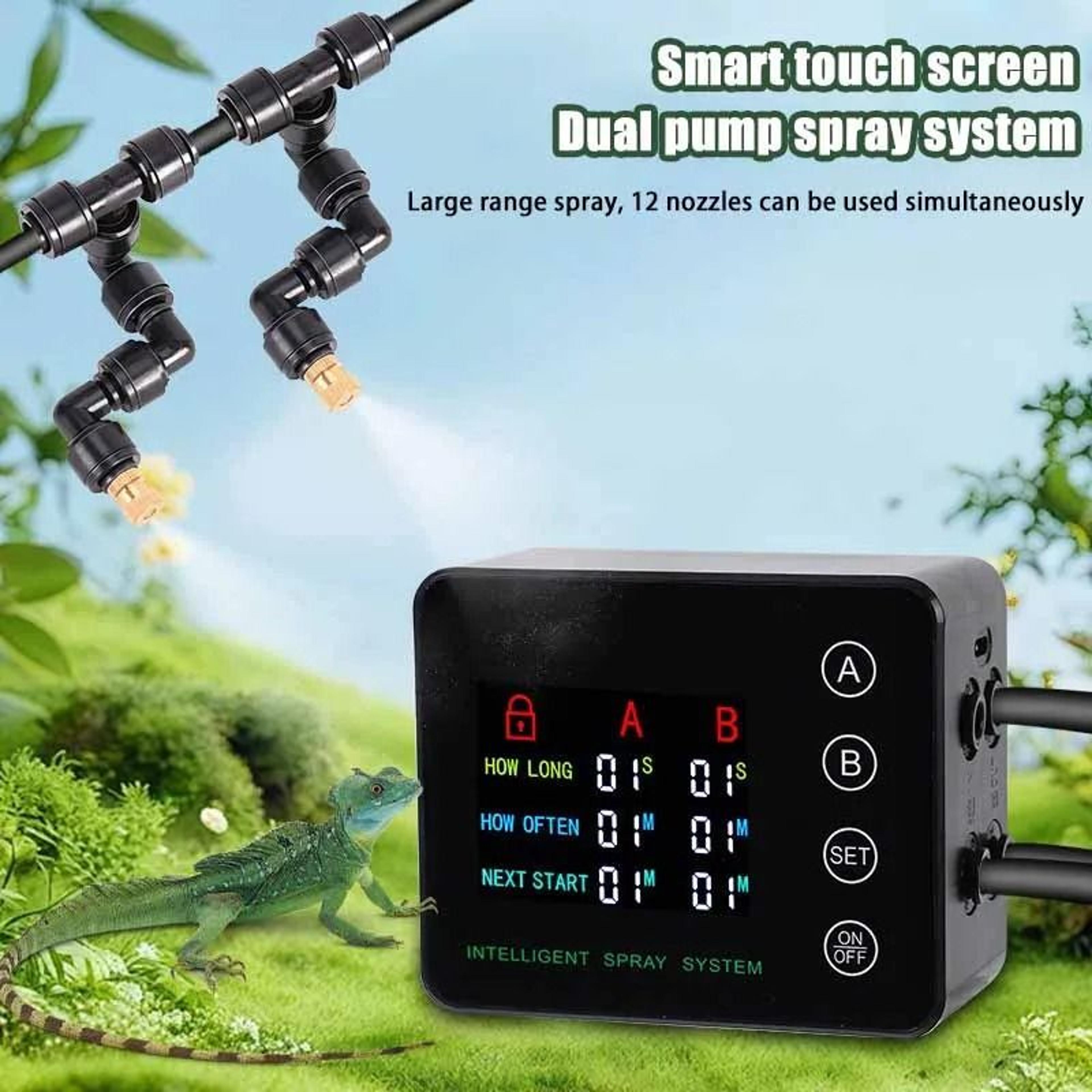 Dual Pump Automatic Reptile Misting System With Timer For Rainforest Terrariums 5