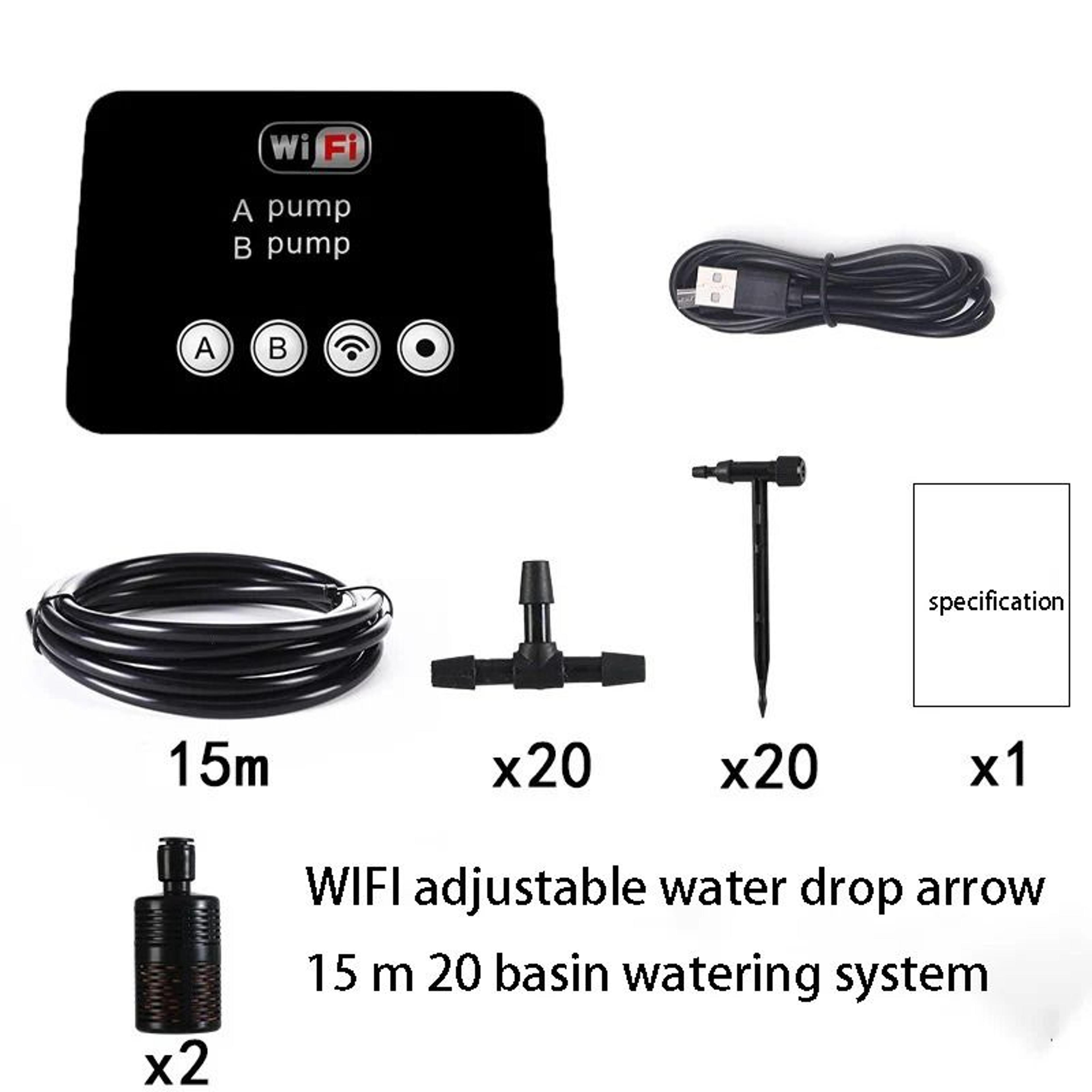 Smart WiFi Dual Pump Drip Irrigation Kit For Automatic Plant Watering Control 2