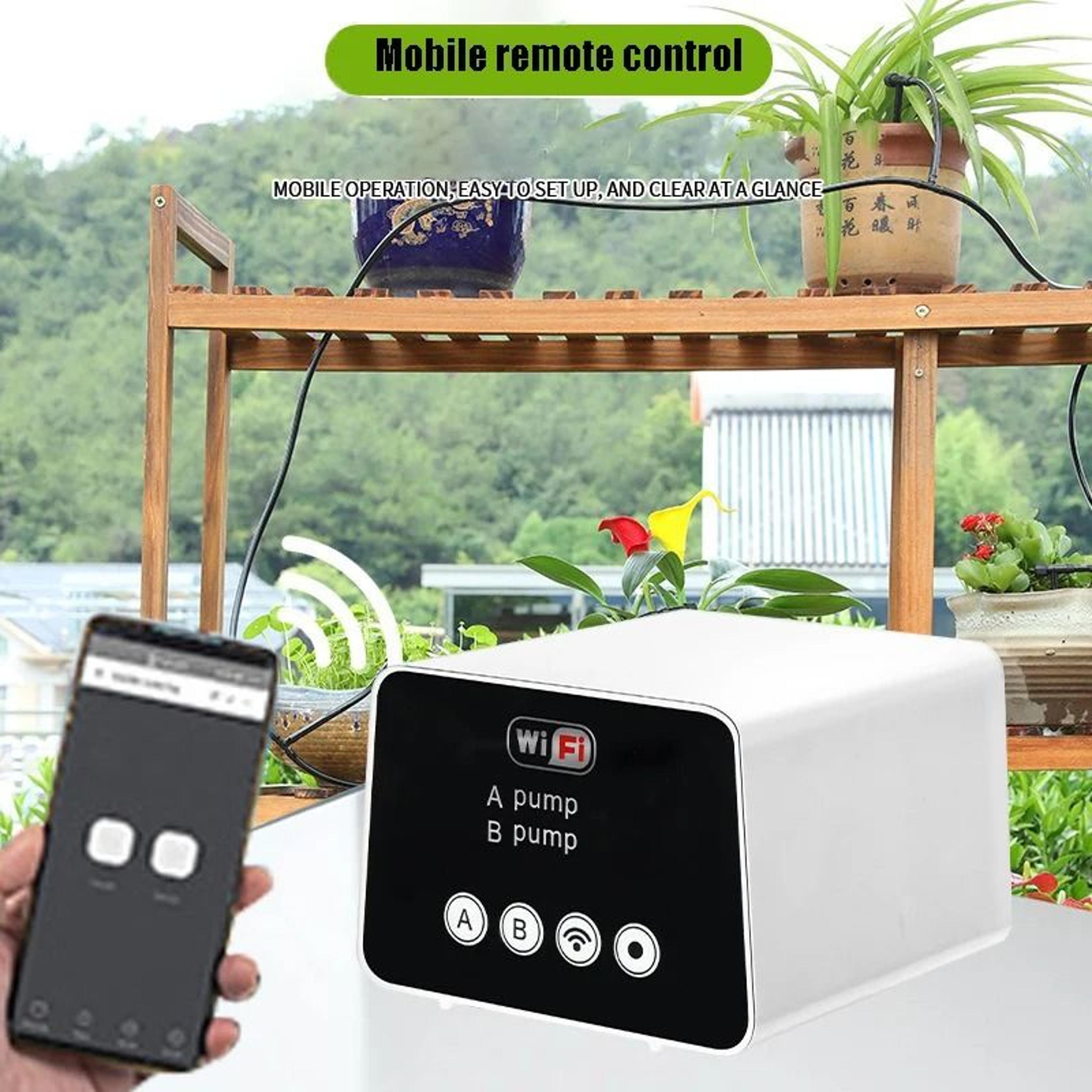Smart WiFi Dual Pump Drip Irrigation Kit For Automatic Plant Watering Control 0