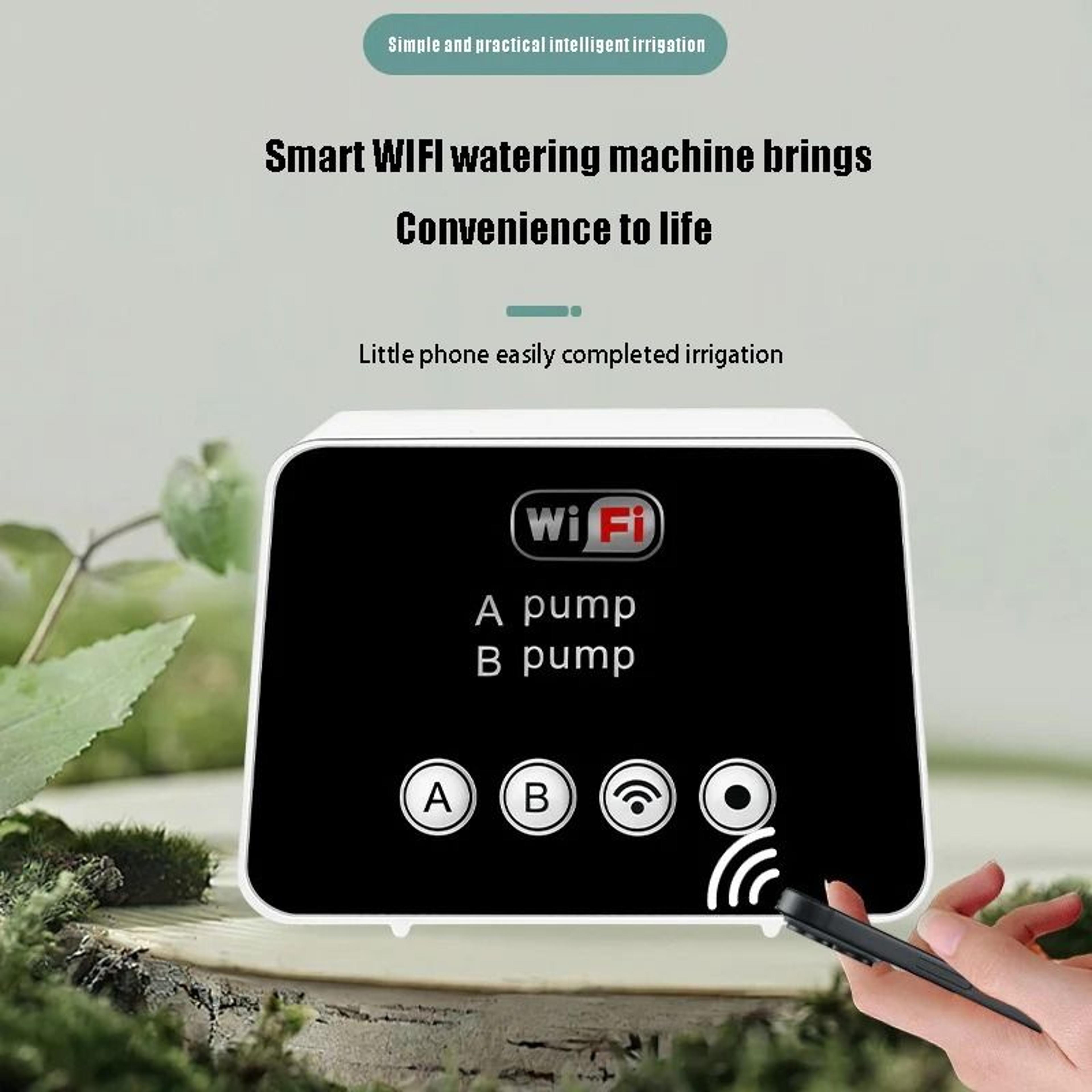 Smart WiFi Dual Pump Drip Irrigation Kit For Automatic Plant Watering Control 5