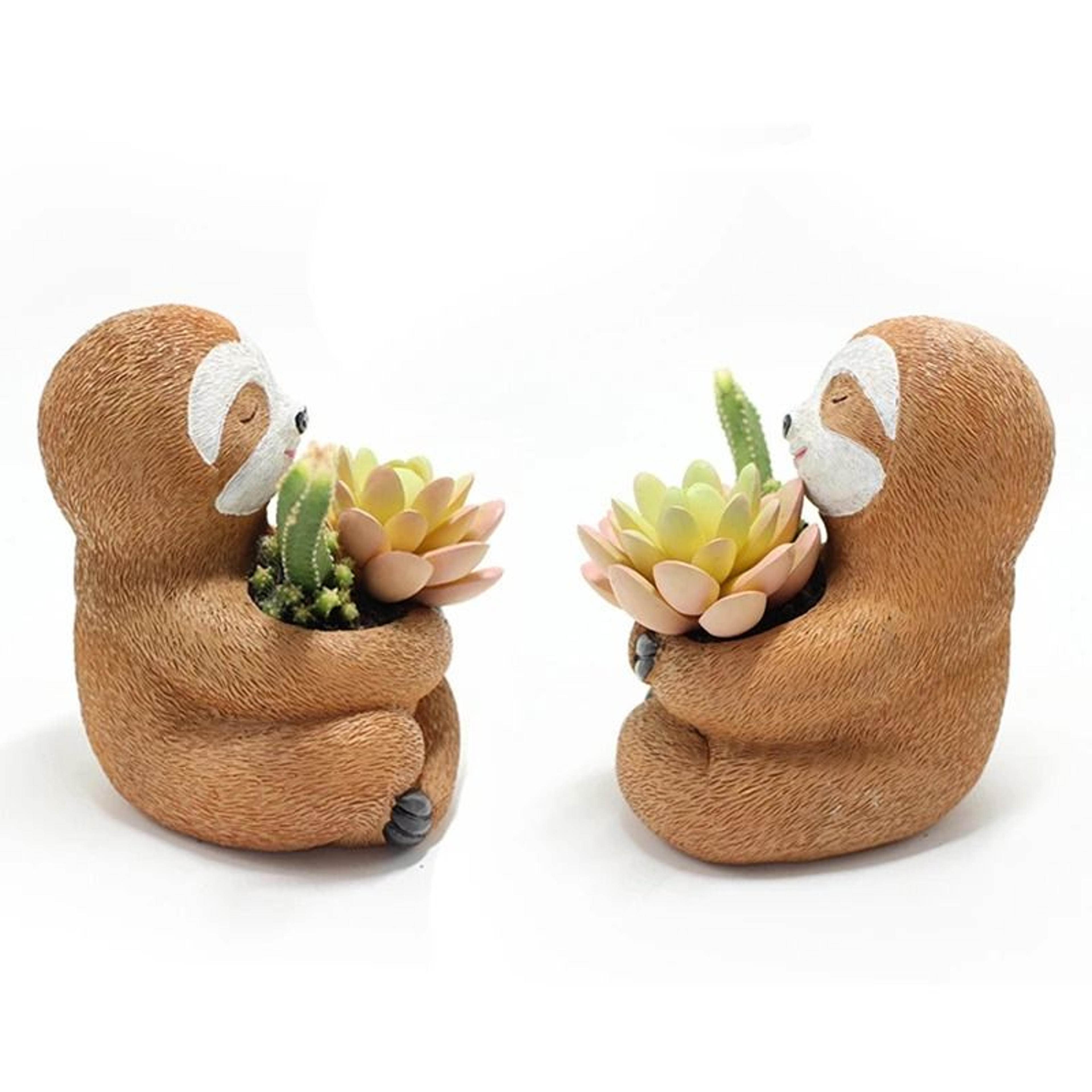 Cute Sloth Succulent Planter For Desktop Home Office And Garden Decoration Display 2