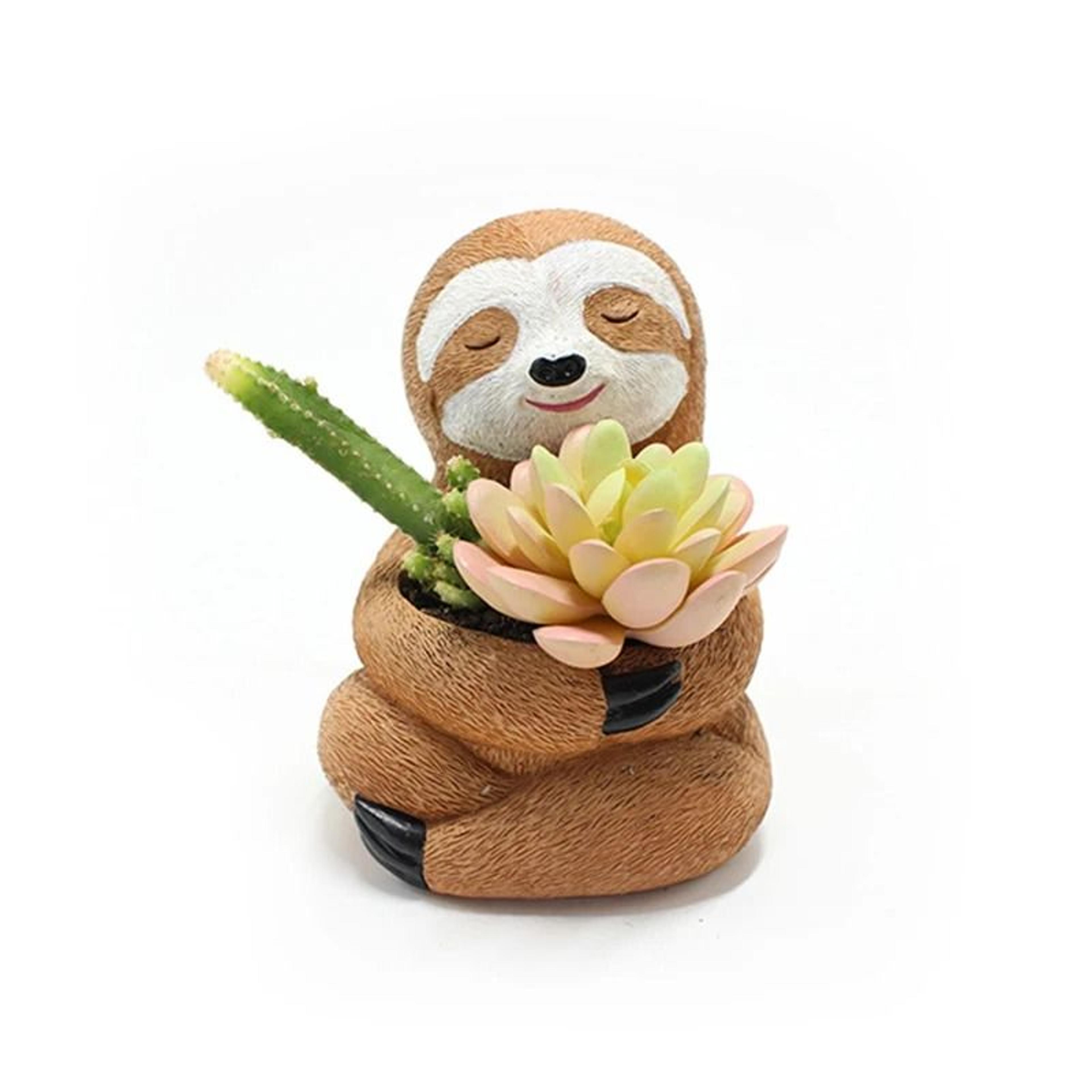 Cute Sloth Succulent Planter For Desktop Home Office And Garden Decoration Display 6