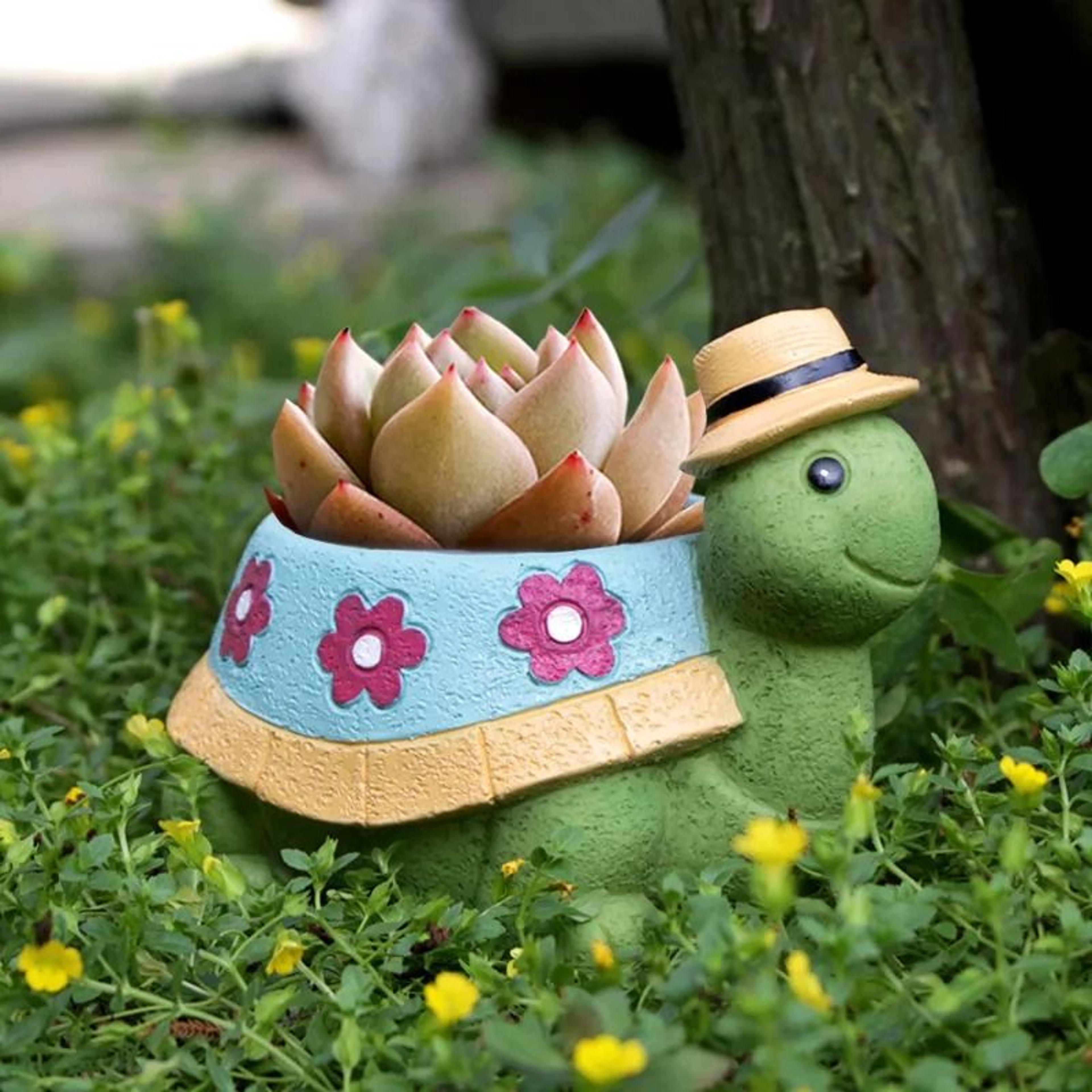 Cute Turtle Succulent Planter For Desktop Home Office And Garden Decoration Display 4