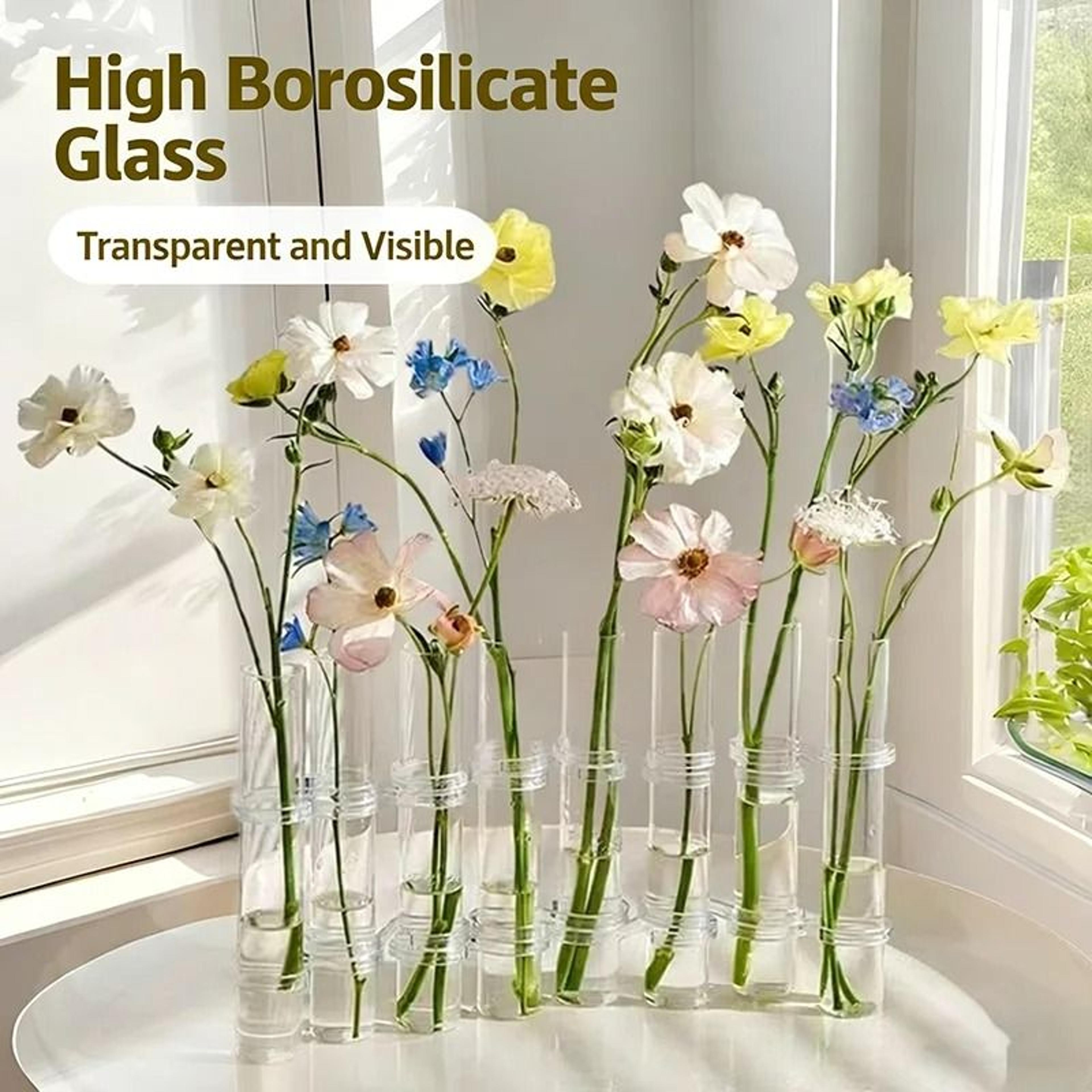 Stackable Glass Test Tube Vase And Plant Propagation Holder 7