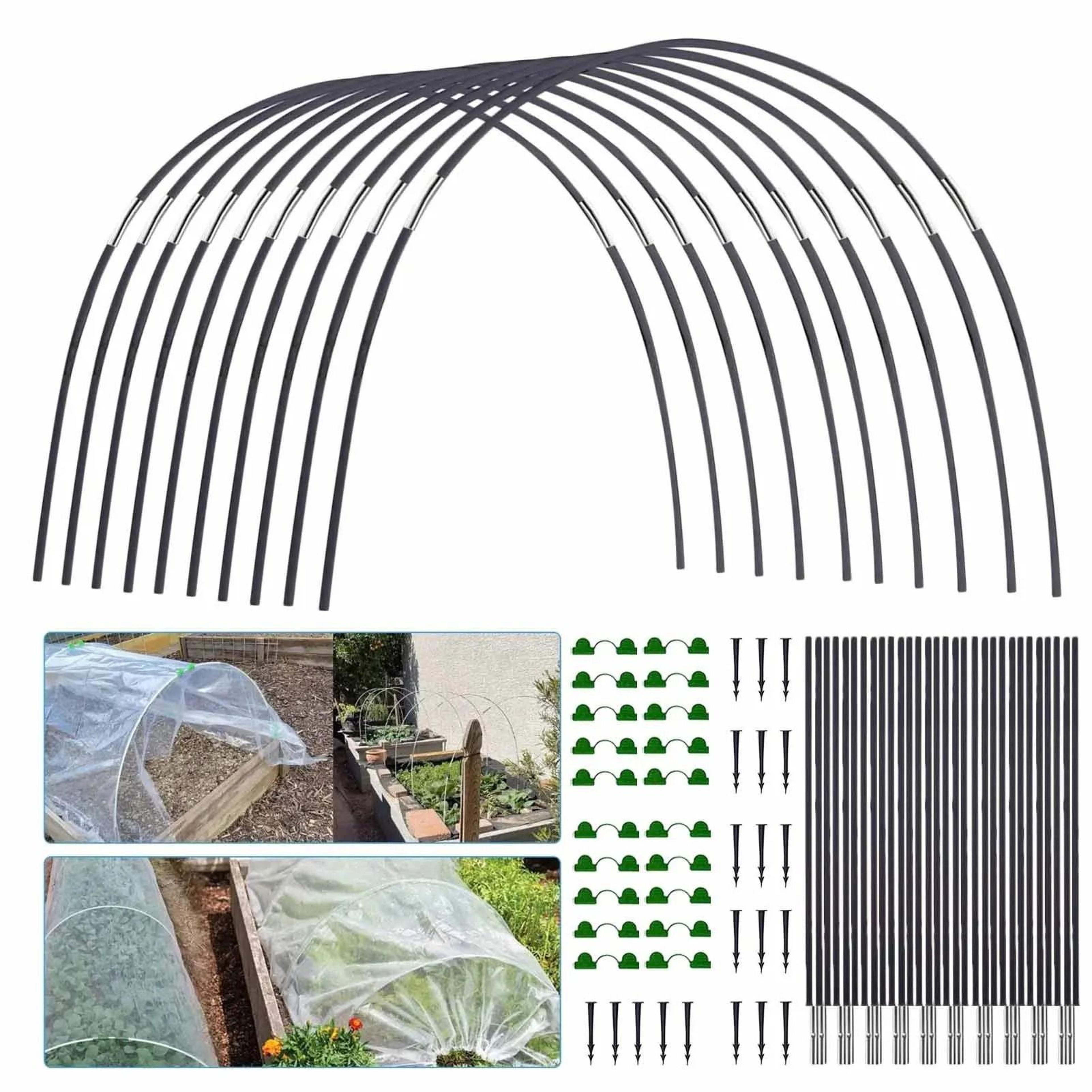 durable fiberglass garden hoops for raised beds frost and pest protection covers
