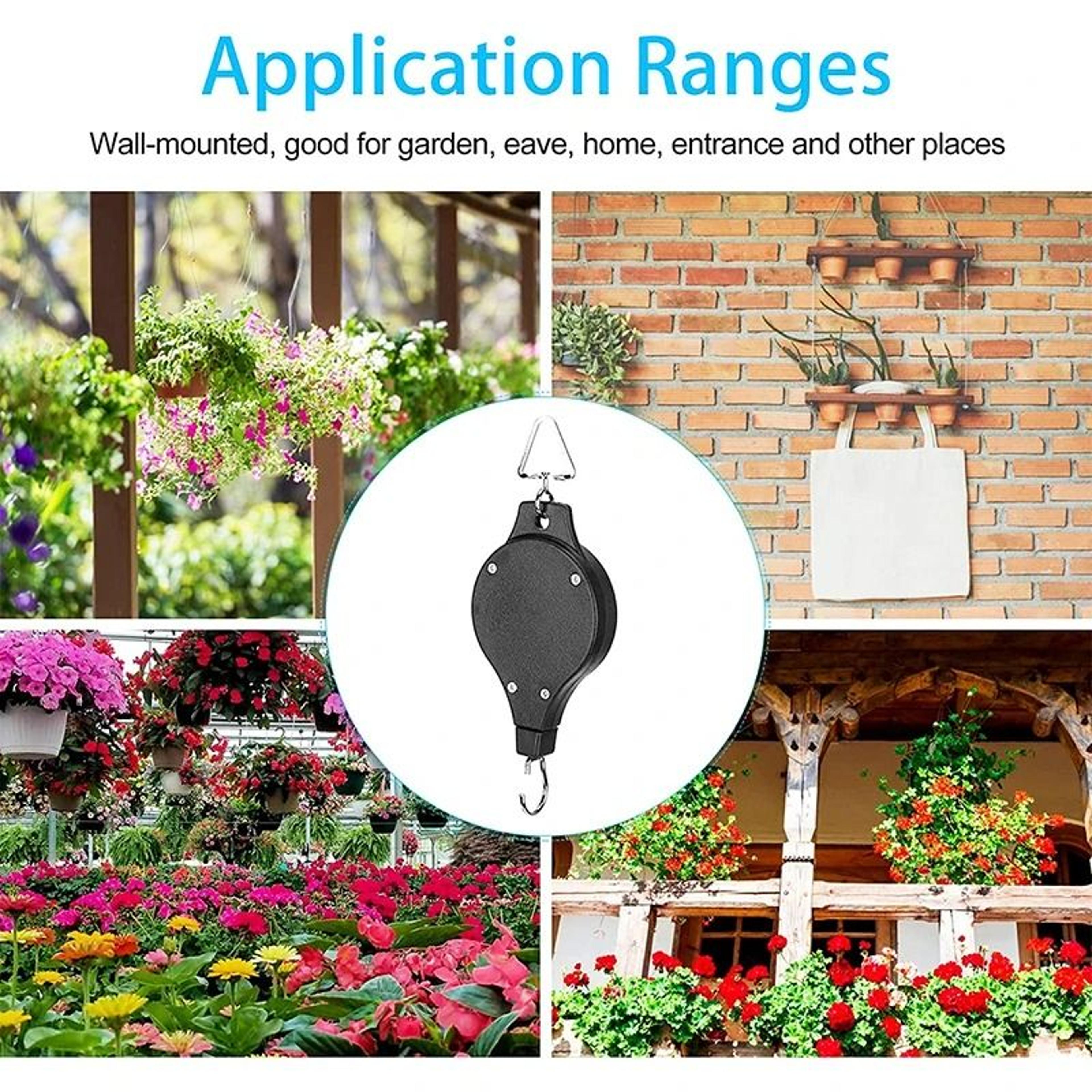 Adjustable Retractable Plant Pulley Hook For Easy Hanging Basket Watering And Care 5