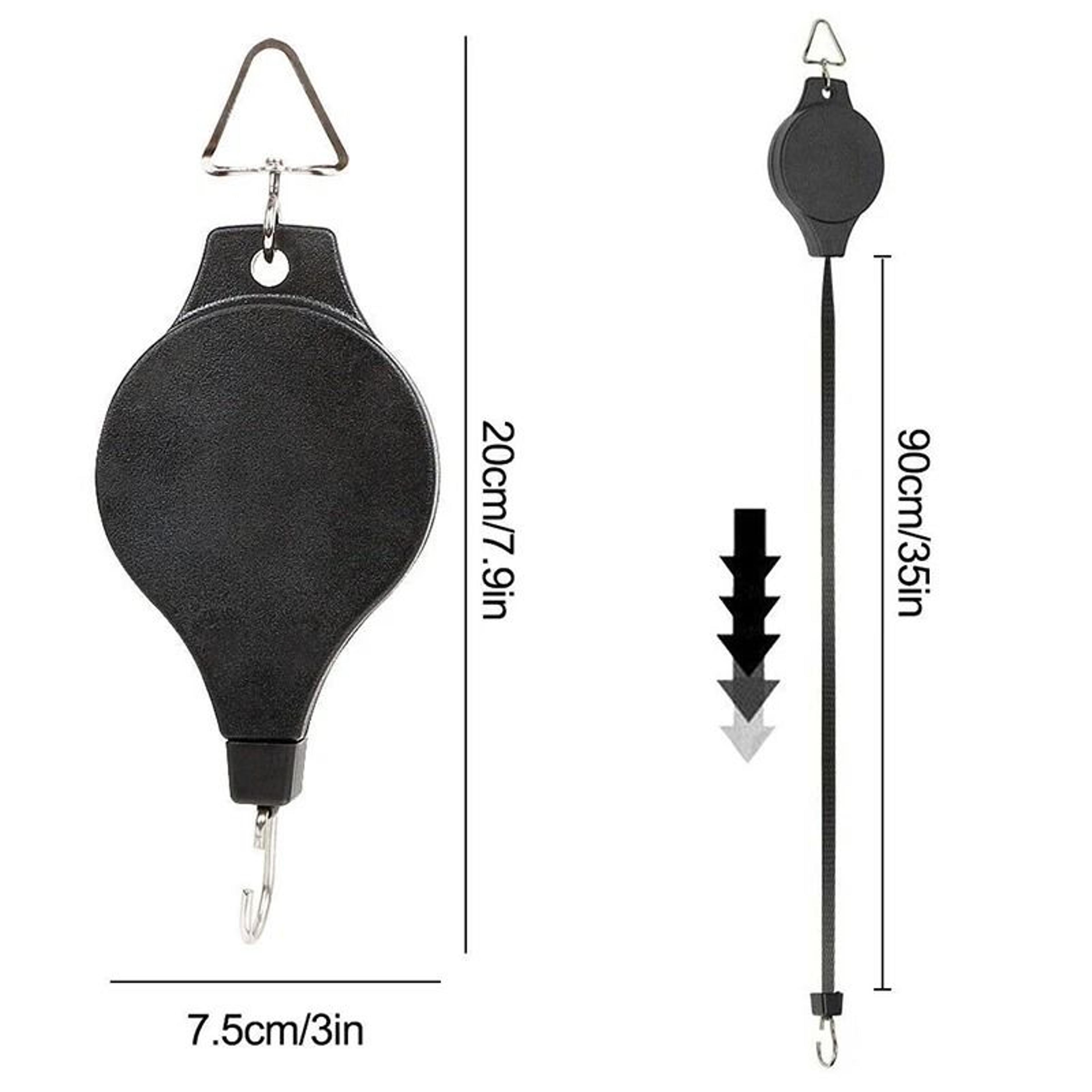 Adjustable Retractable Plant Pulley Hook For Easy Hanging Basket Watering And Care 4