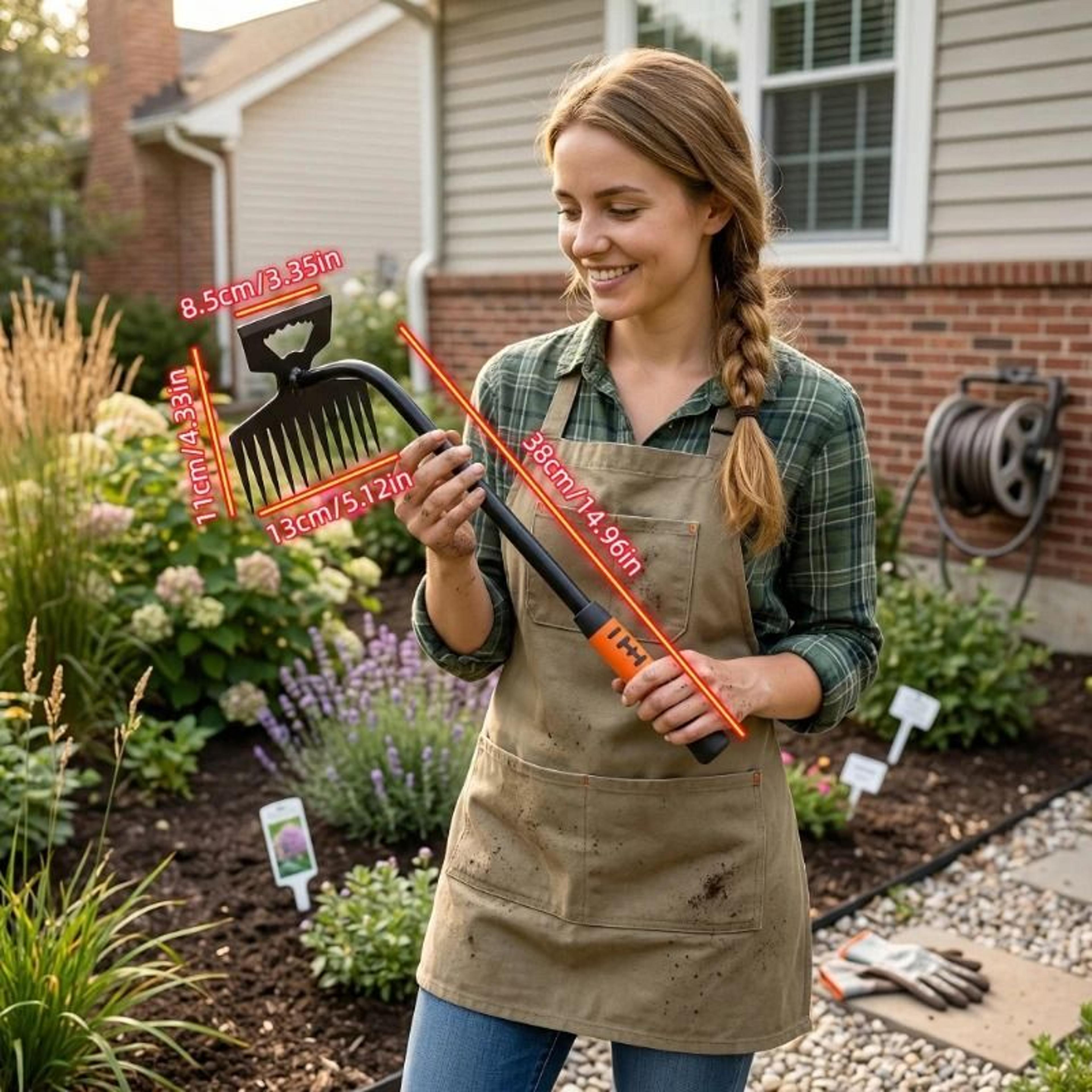 Heavy Duty Garden Weeding Rake And Root Remover 5
