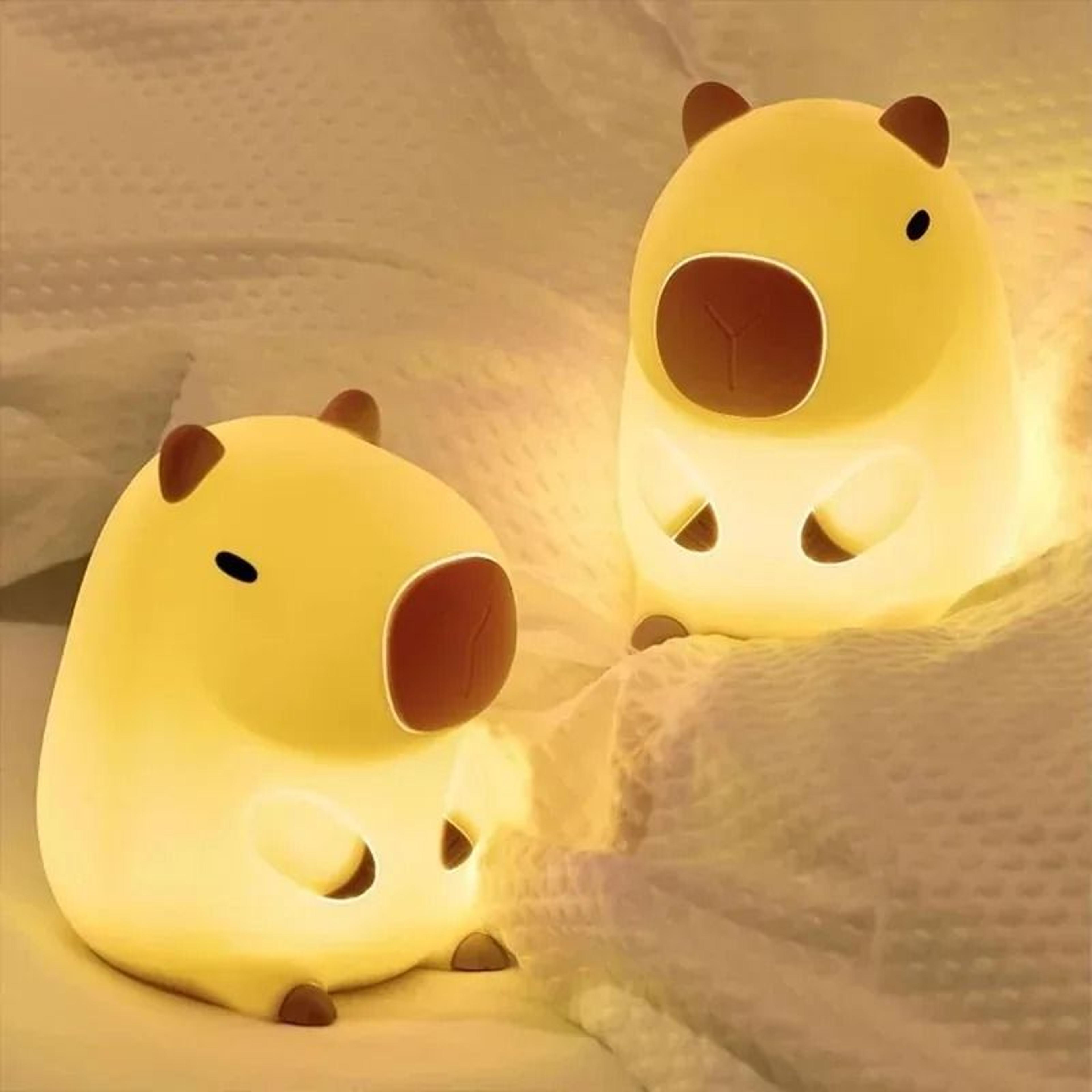 Cute Capybara Silicone Night Light Bedside Lamp 2