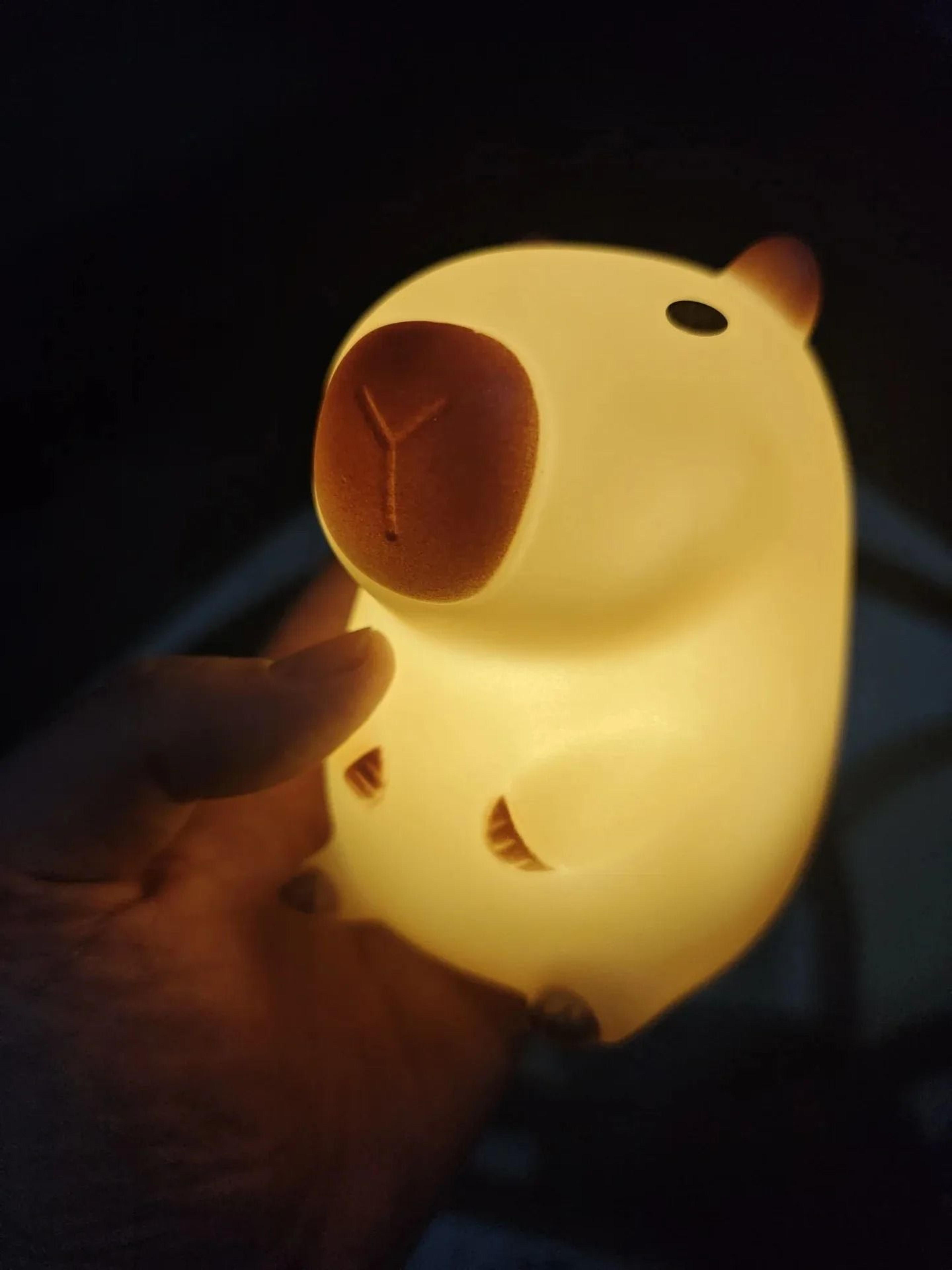 Cute Capybara Silicone Night Light Bedside Lamp 4
