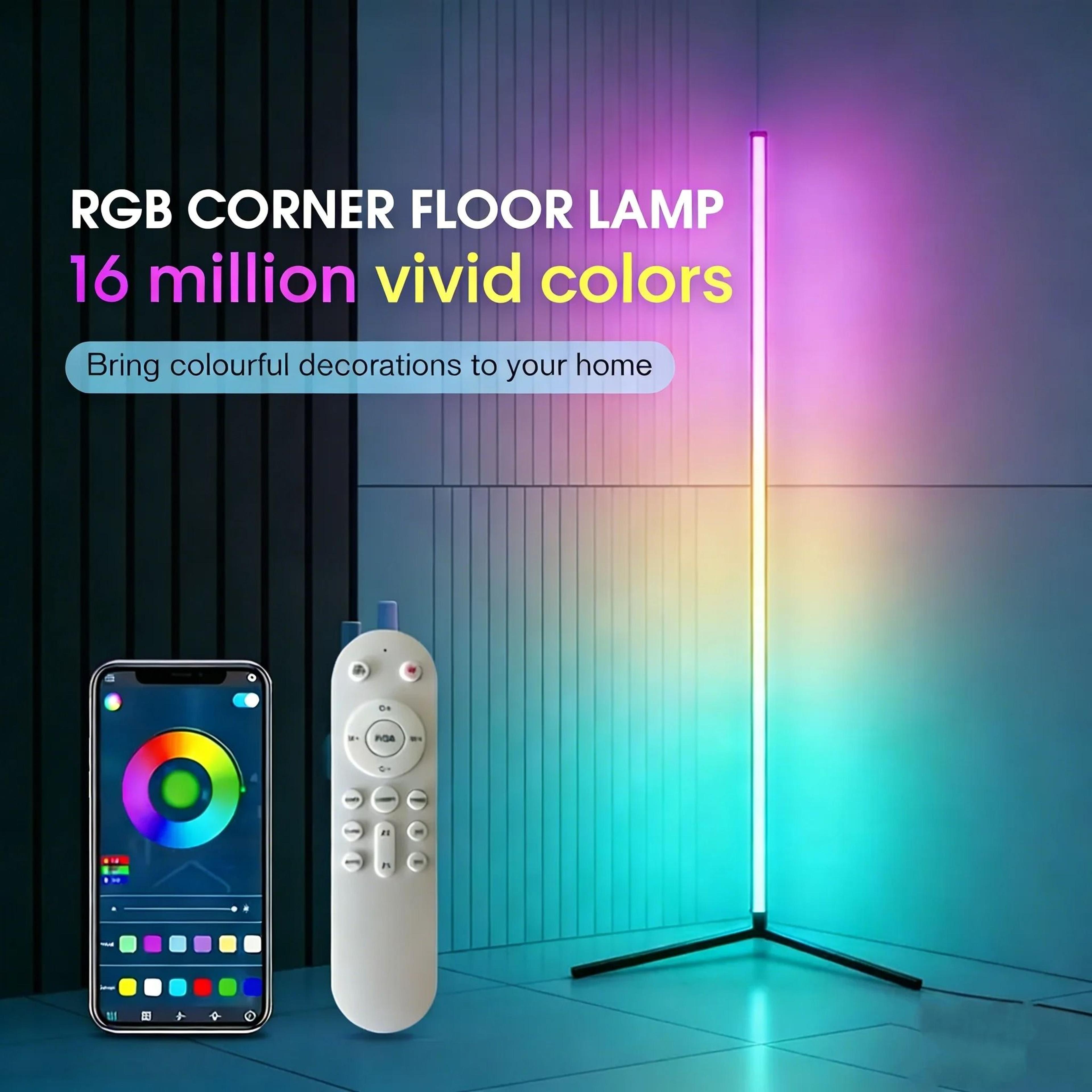 Smart RGB Music Sync Corner Floor Lamp 8