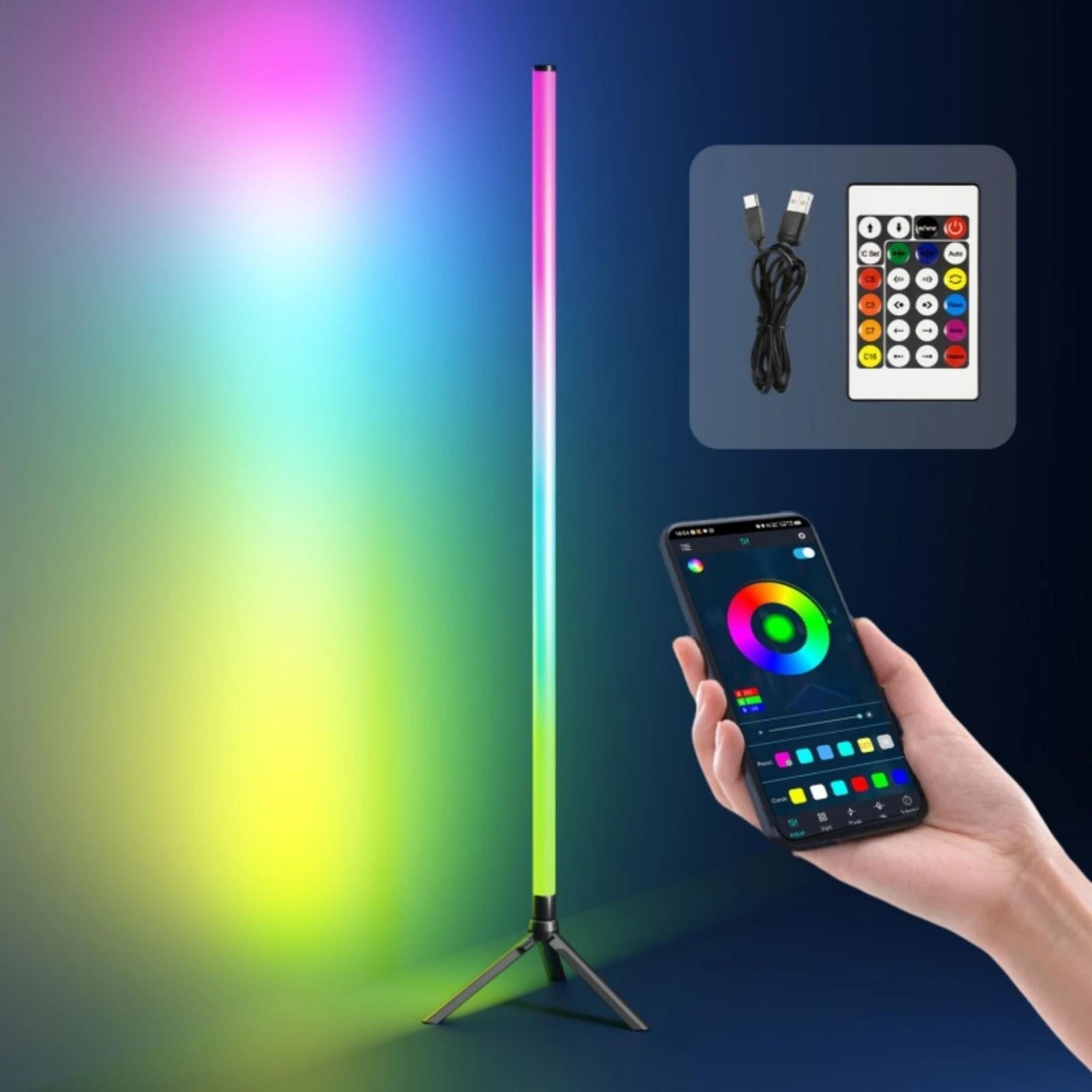 103cm 360 glow rgb floor lamp with app control