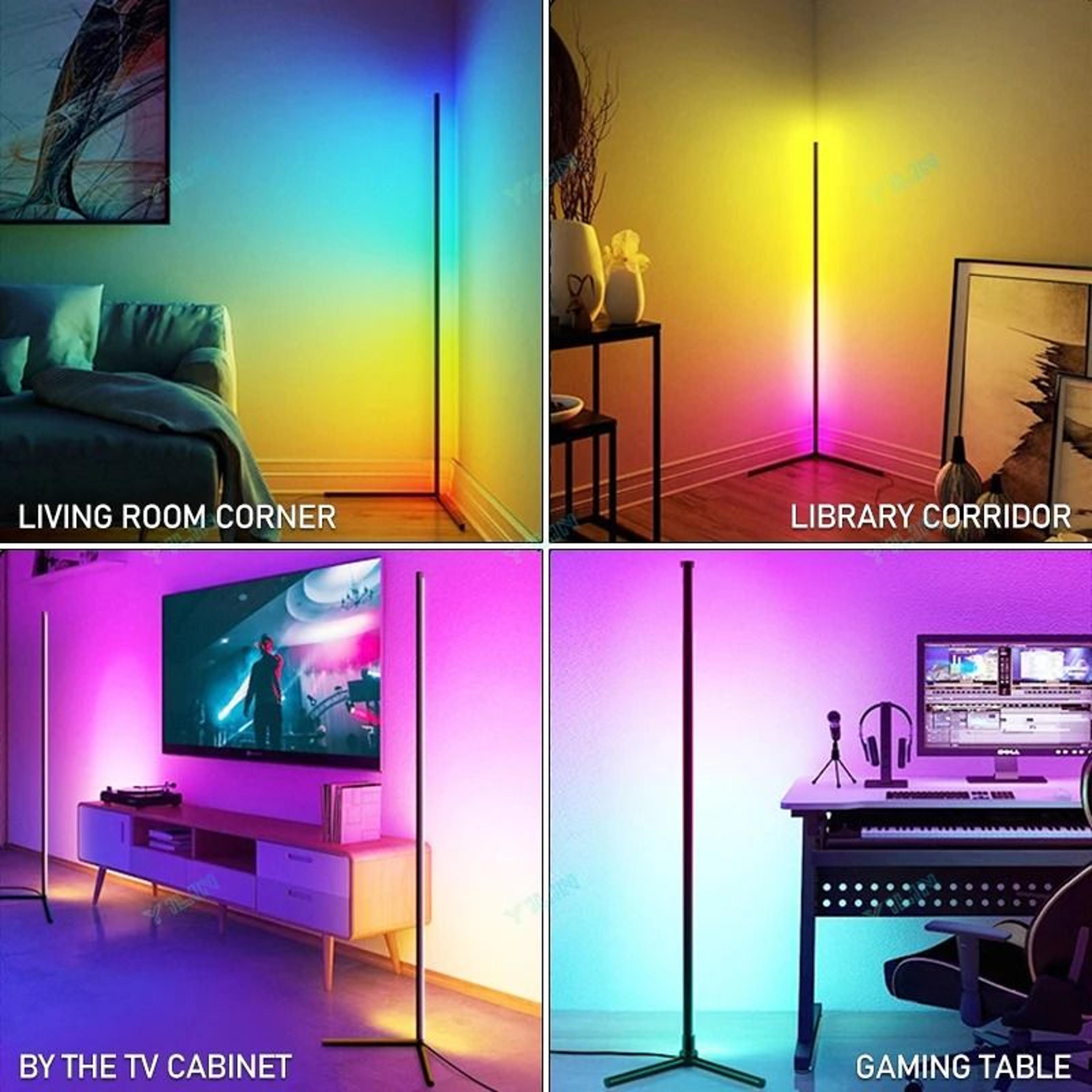 Smart RGBIC Floor Lamp With Tuya App Remote And Music Sync 9