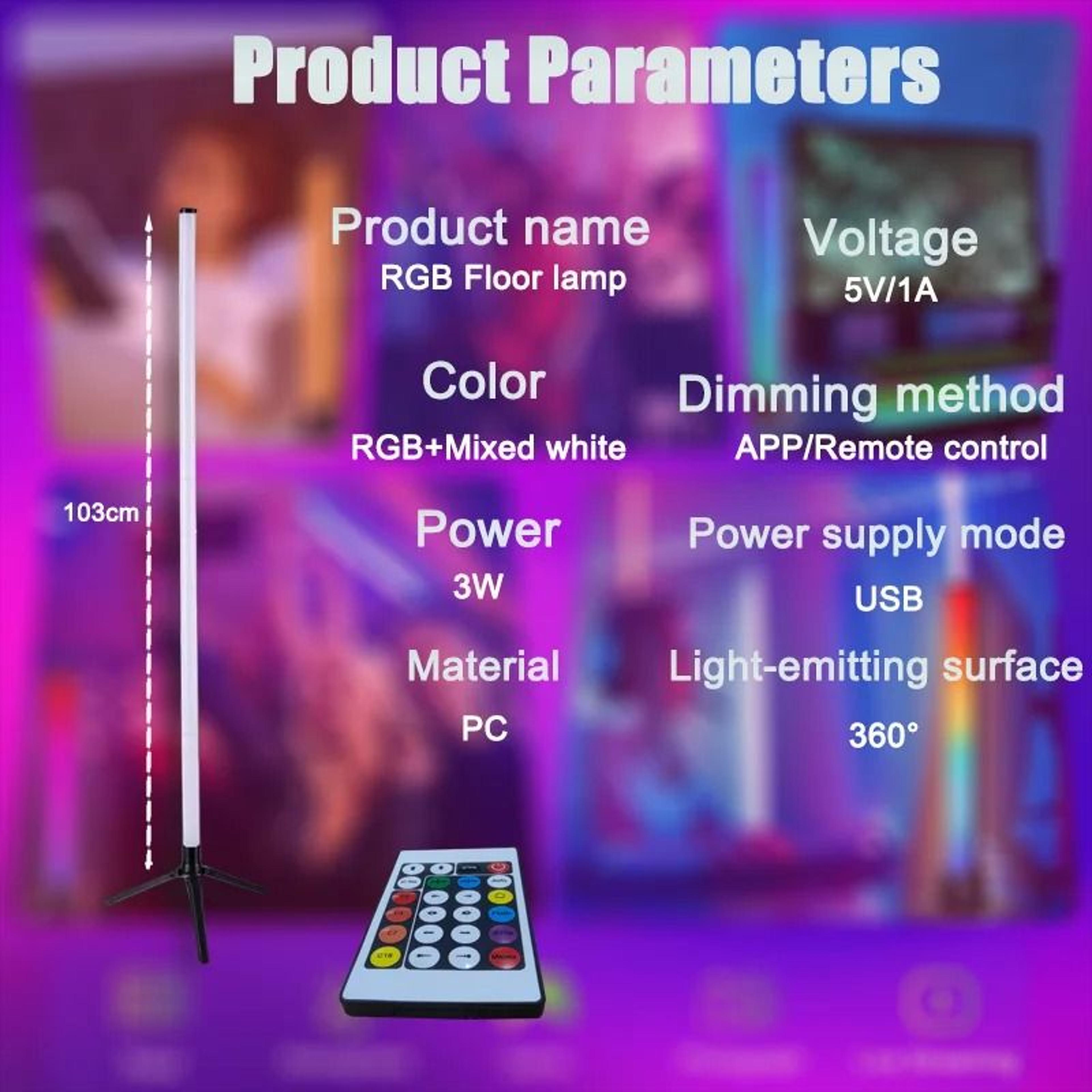 Smart RGB Corner Floor Lamp With App Control And Music Sync 6