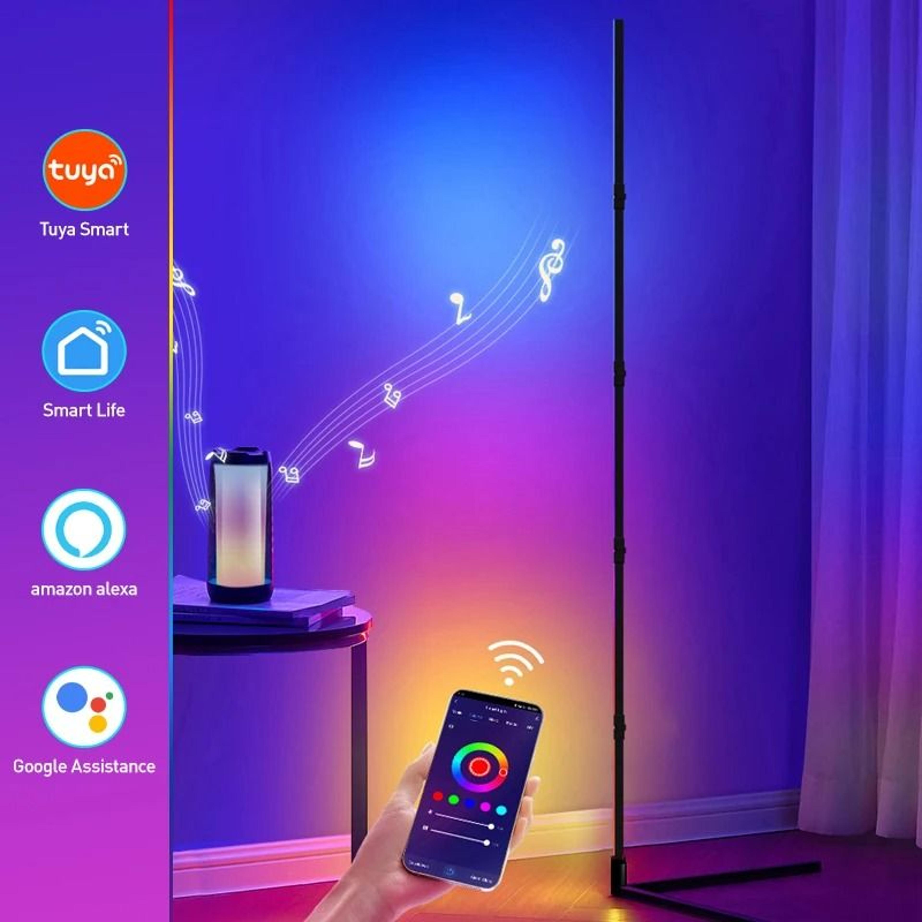 lumirise 200cm tuya smart rgb corner floor lamp
