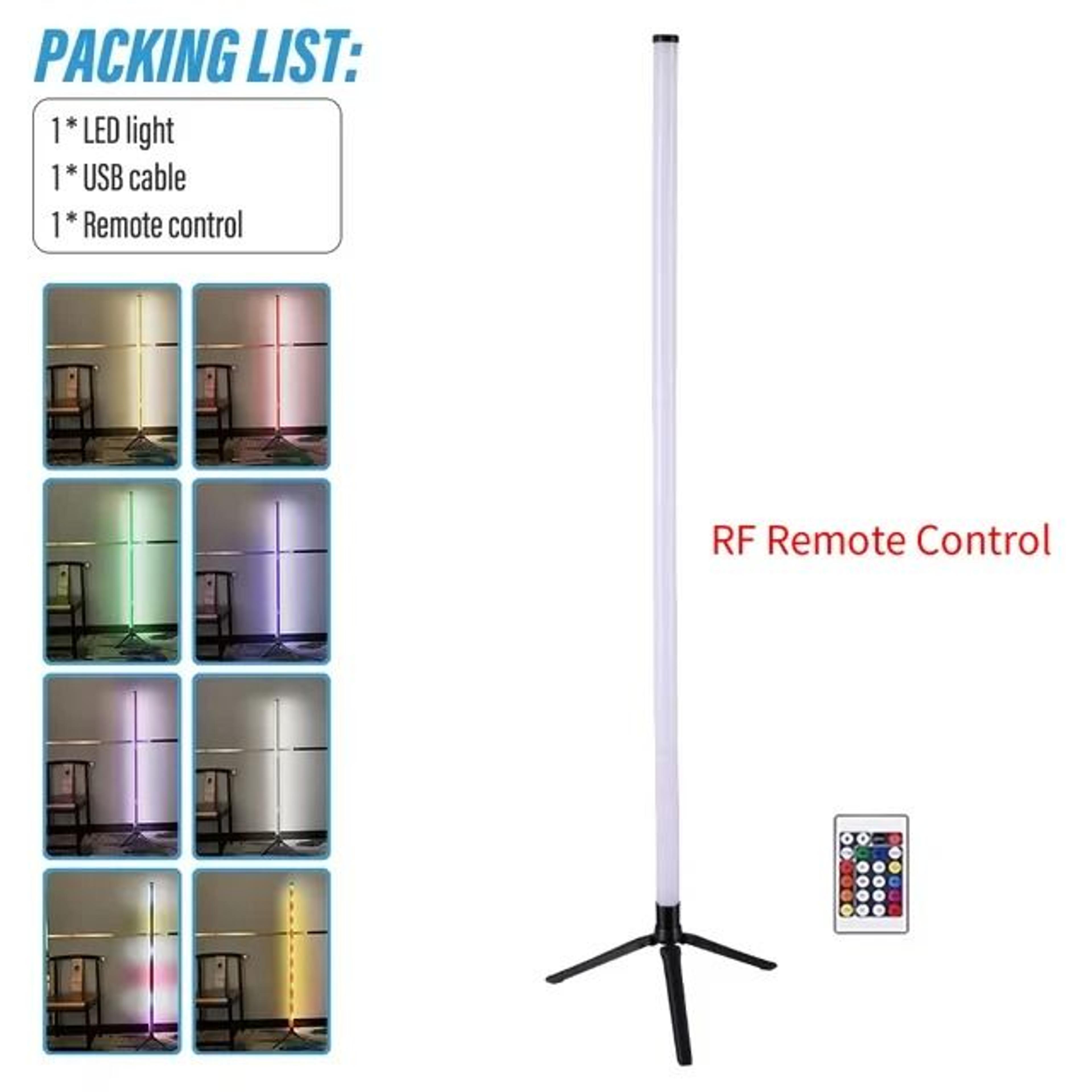 LumiTone Smart RGB Warm Cool White USB Corner Floor Lamp Lighting 1