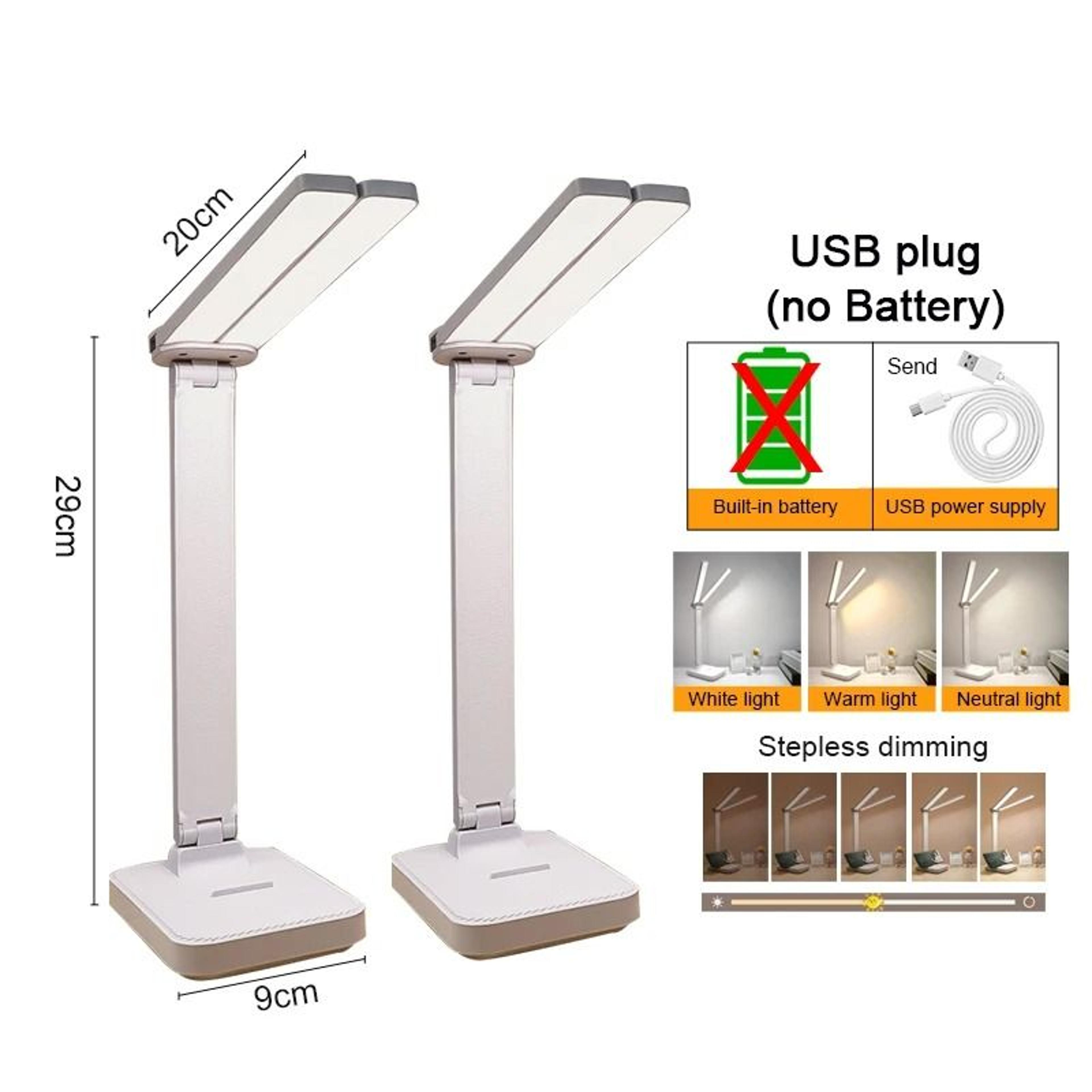 LumiFlex Rechargeable Foldable Touch LED Desk Lamp With Three Brightness Levels 2
