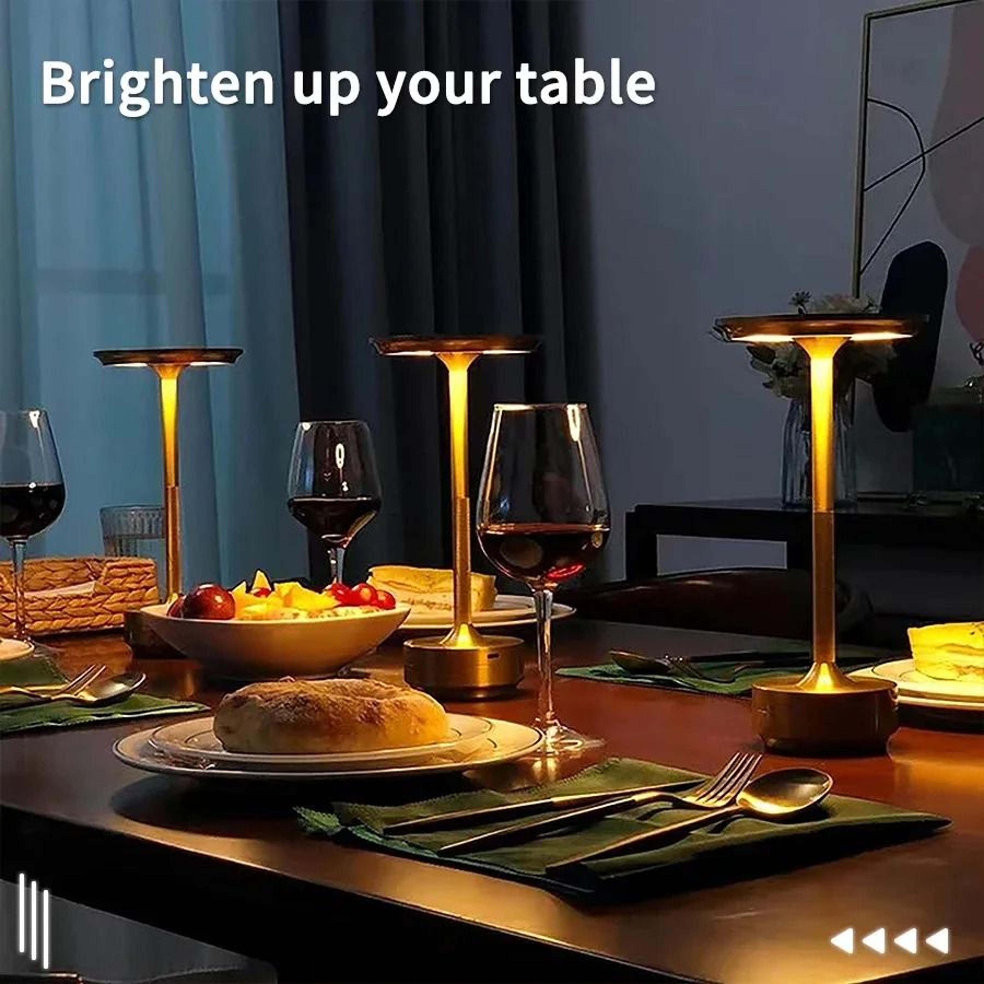 Rechargeable Retro Touch Table Lamp With Stepless Dimming And Cordless Ambience 5