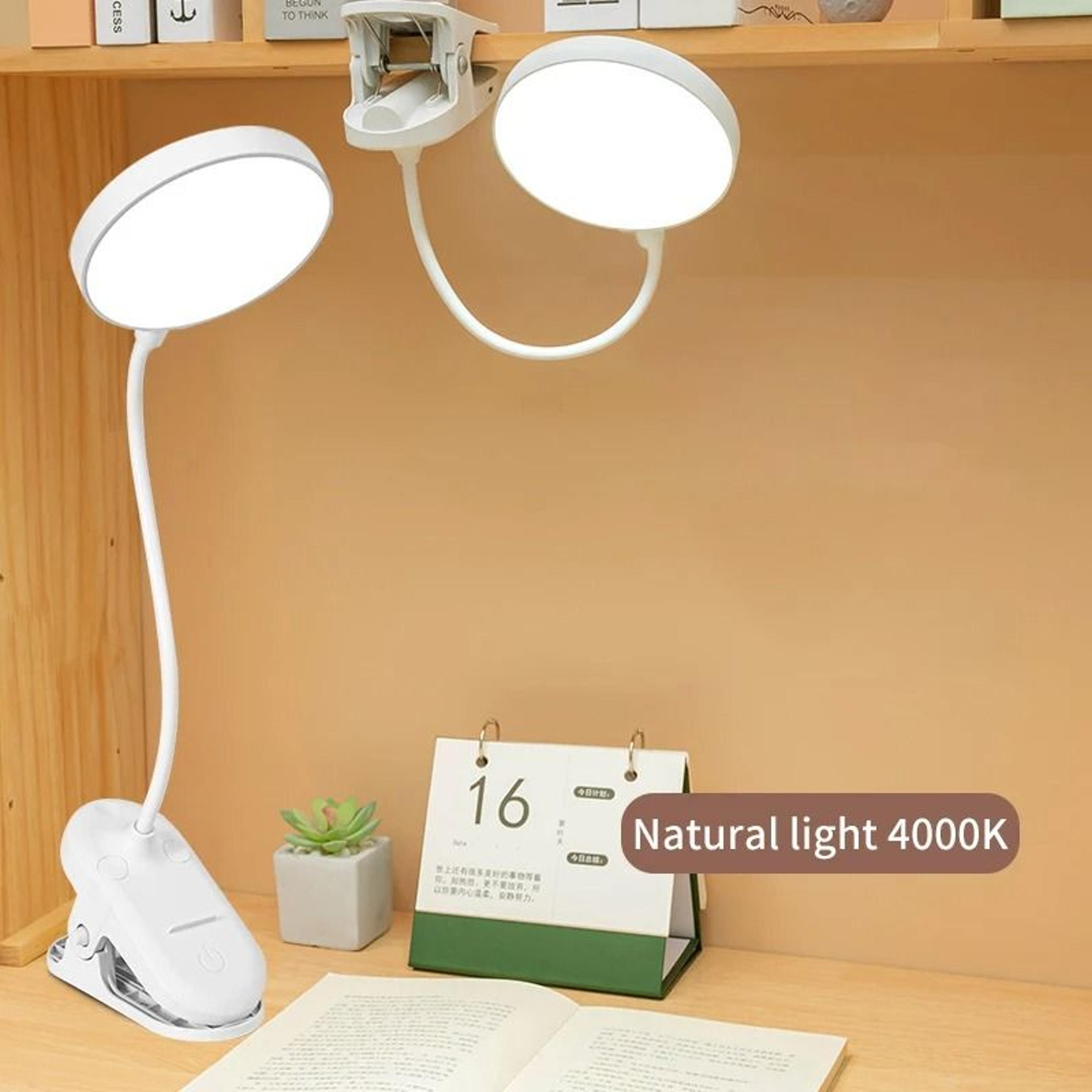 Rechargeable Folding Clamp Desk Lamp With Touch Dimming Three Lighting Modes 0