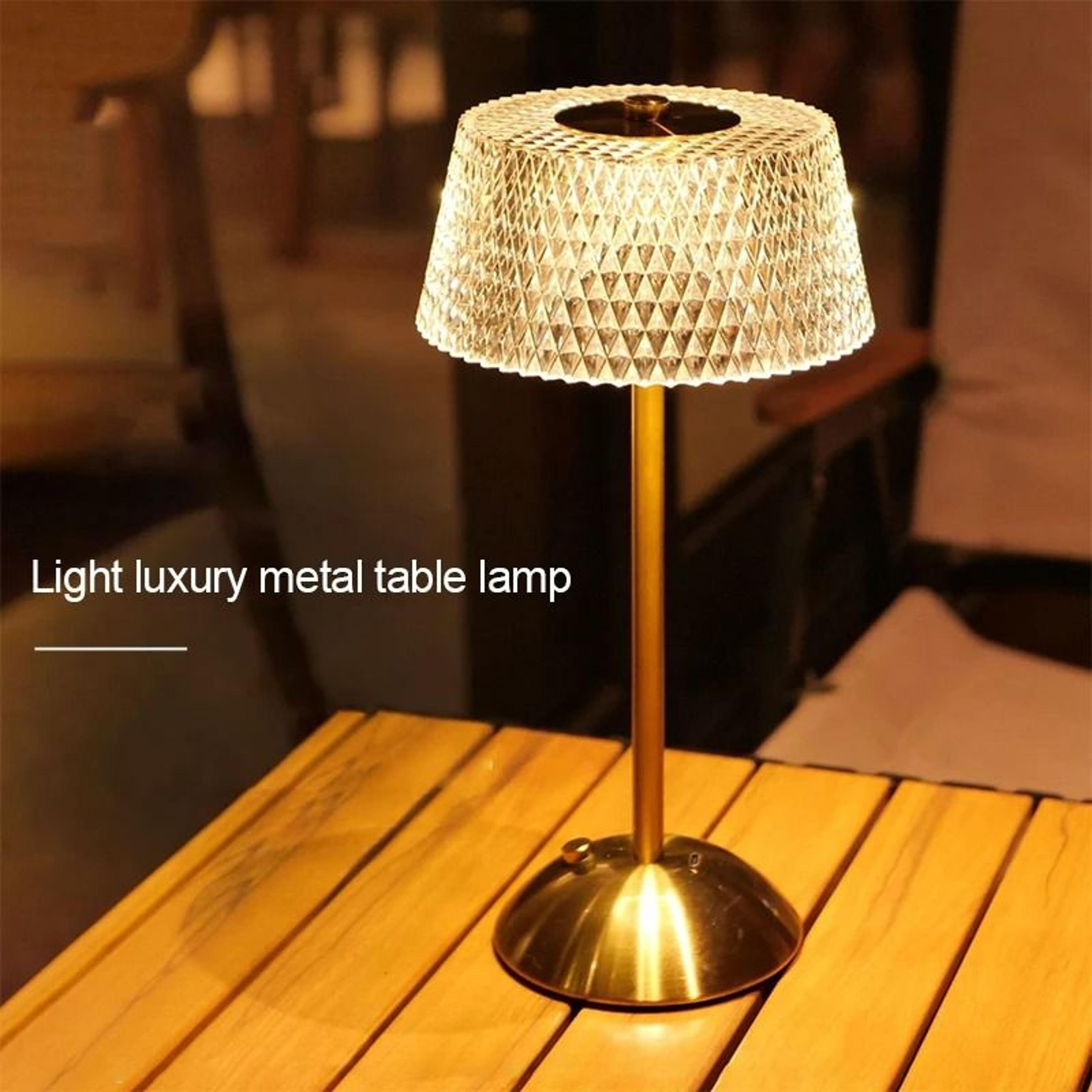 Rechargeable Glass Touch Table Lamp For Warm Bedside Ambient Lighting Decor 5