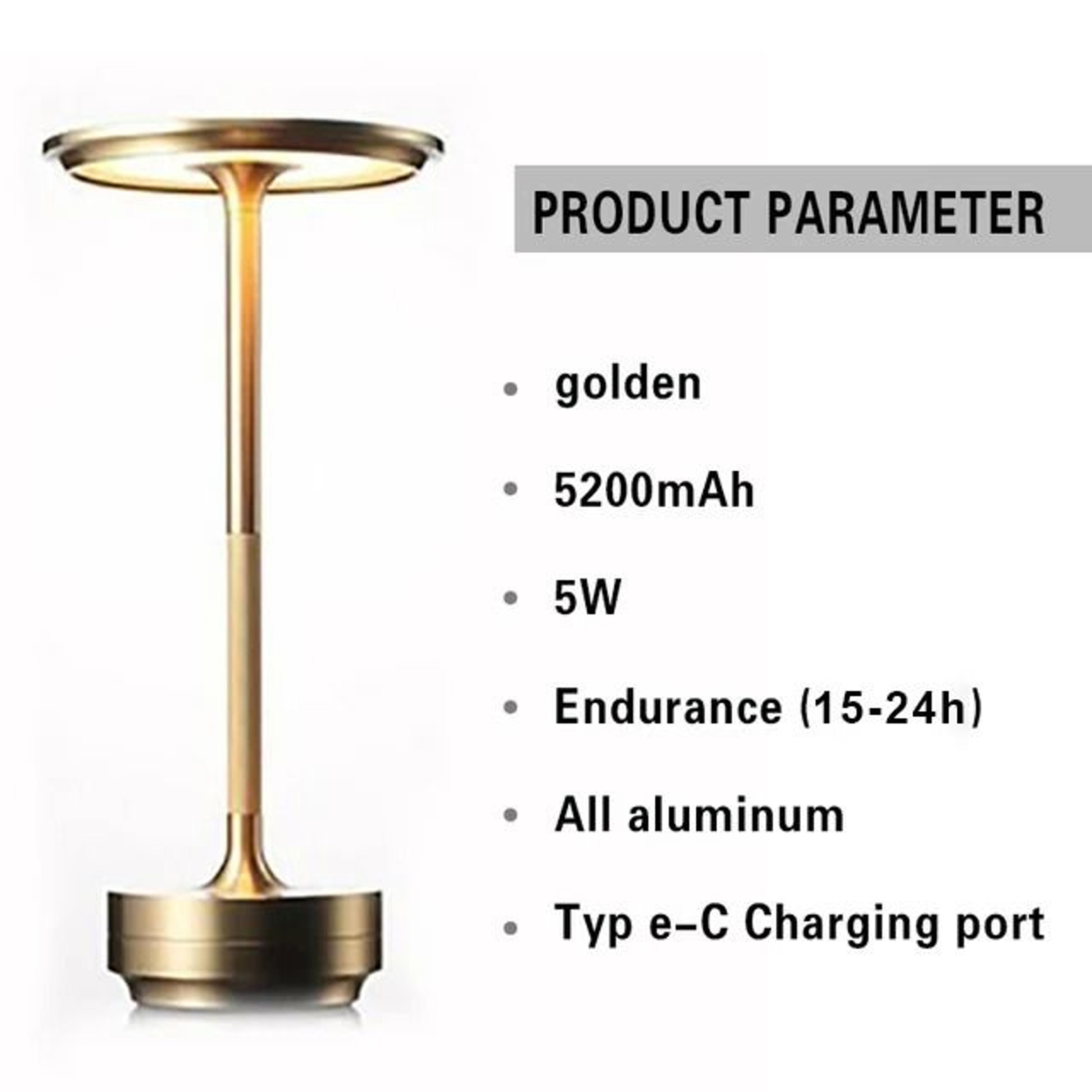 Rechargeable Cordless Table Lamp With Touch Dimming For Elegant Dining Ambiance 3