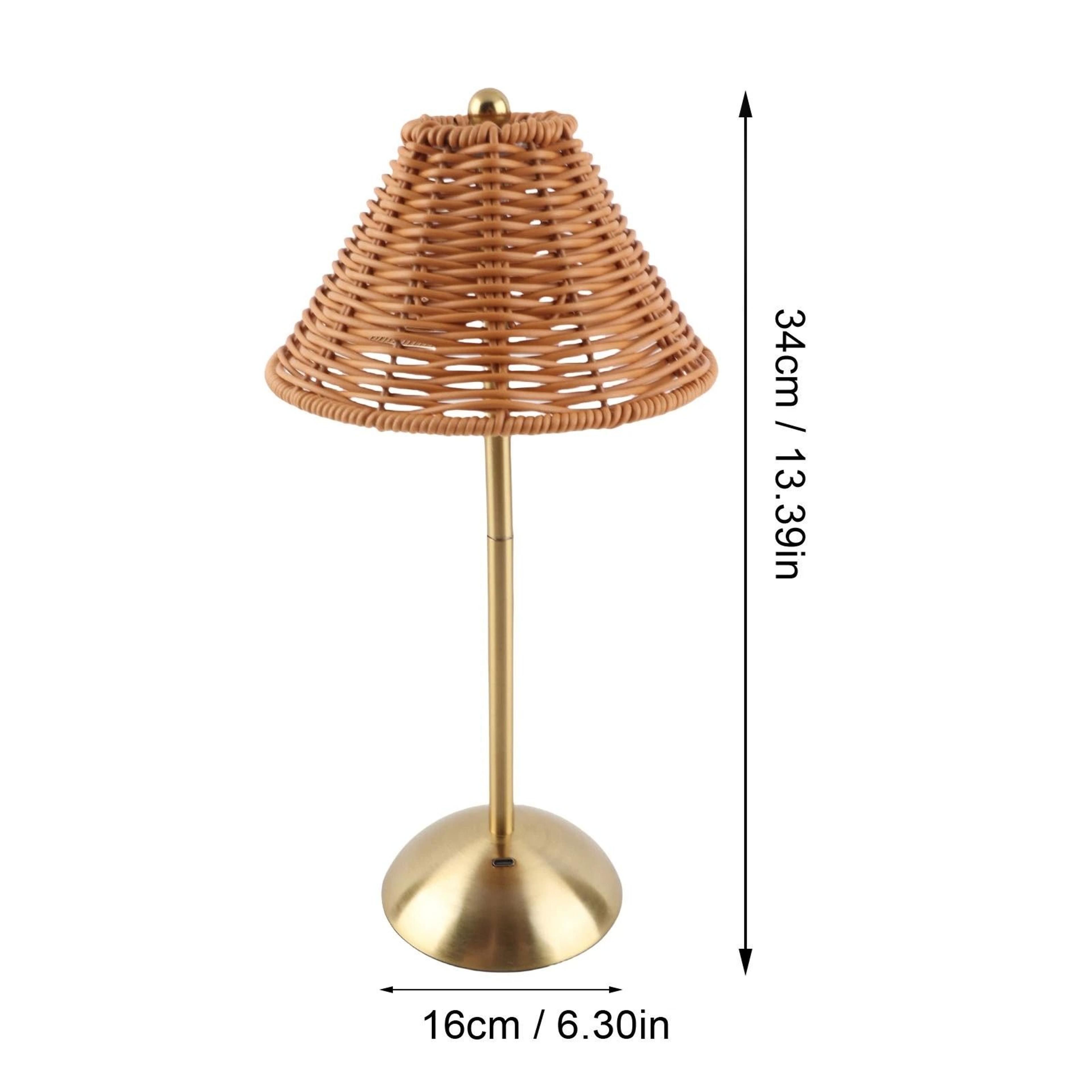 Rechargeable Rattan LED Table Lamp With Dimming For Cozy Dining Ambiance 1
